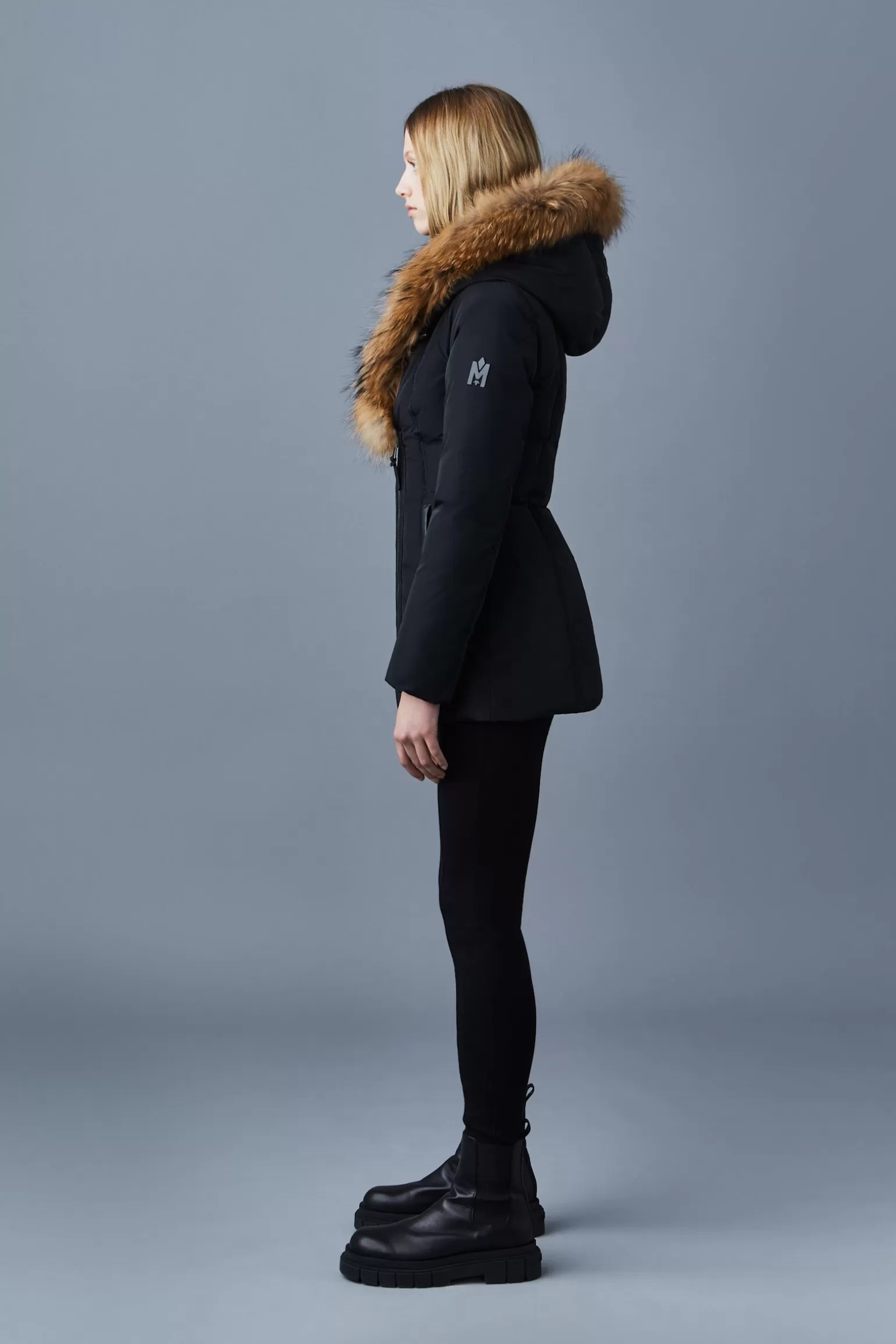 Mackage ADALI down coat with natural fur Signature Collar Black Sale