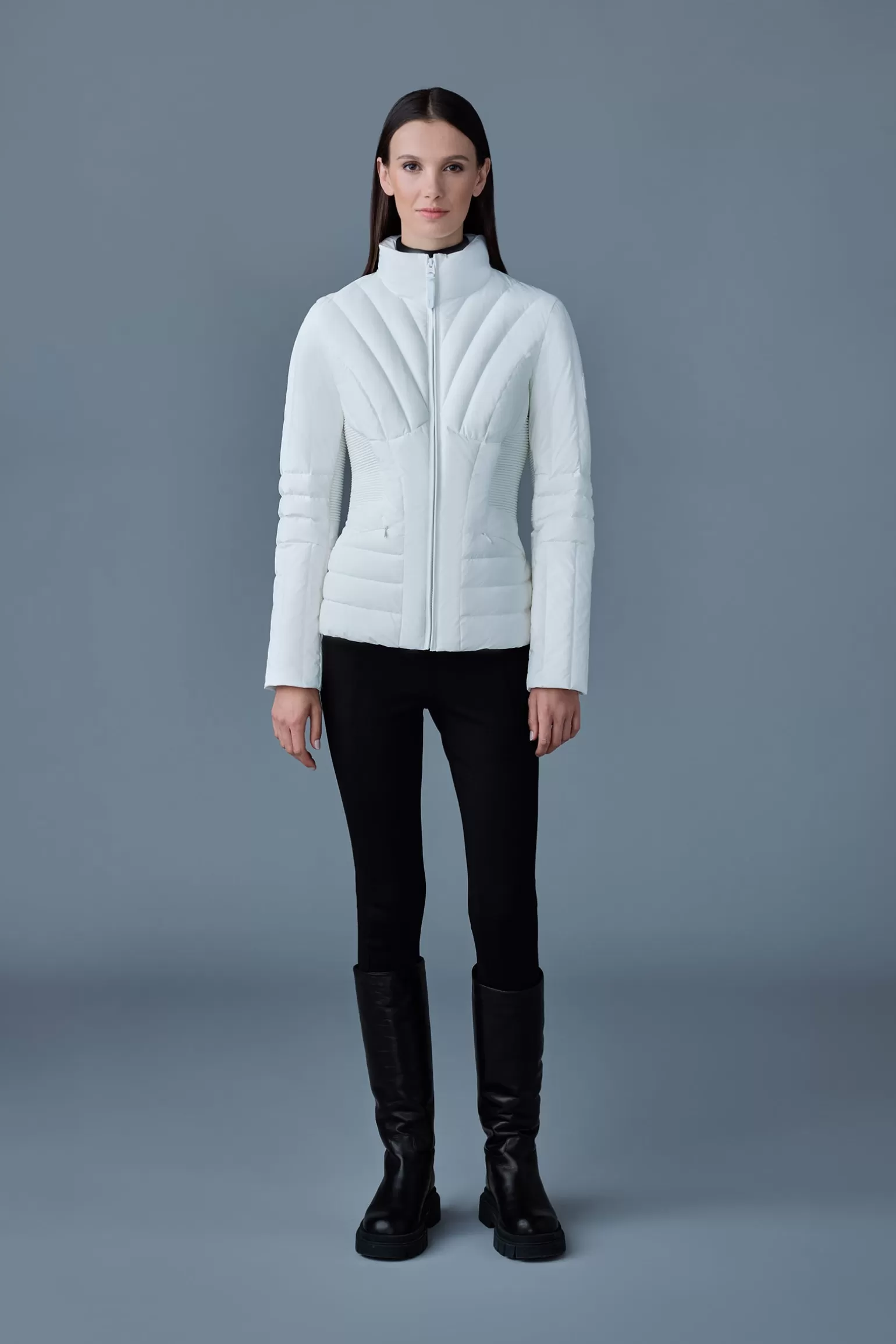 Mackage ALMA Smocked detail light down jacket White Flash Sale