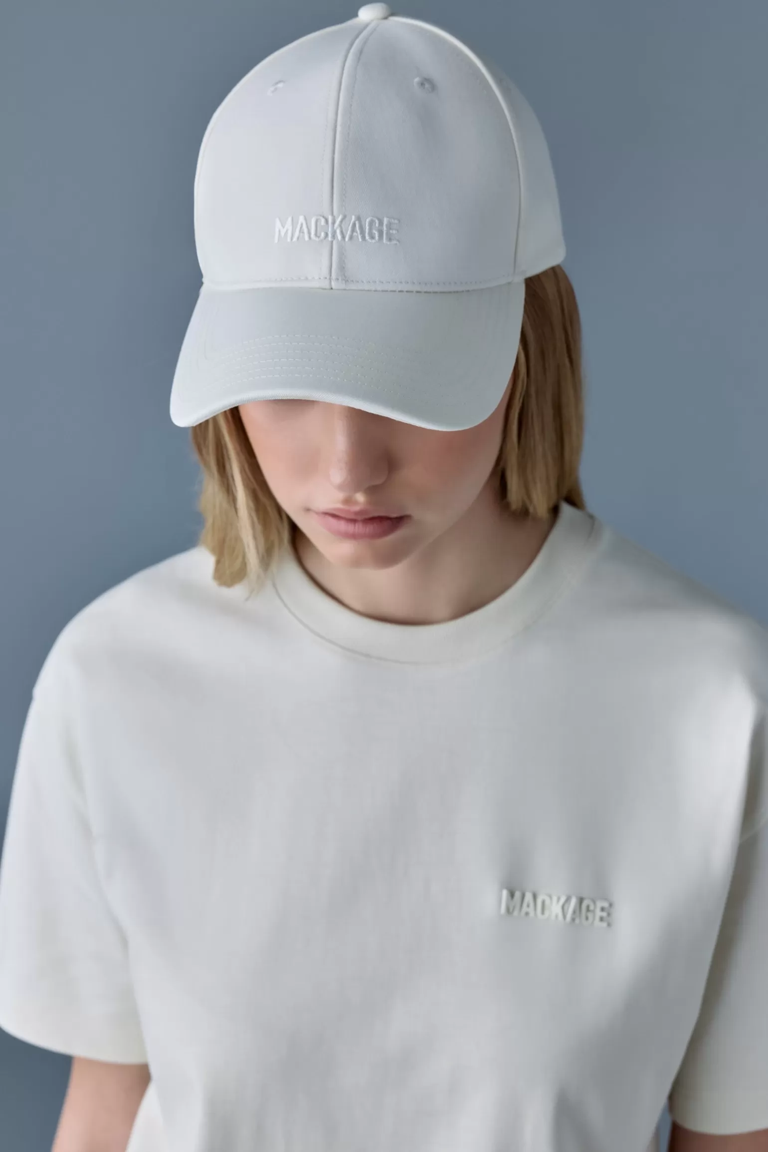 Mackage ANDERSON-W Wool logo baseball cap Cream Best