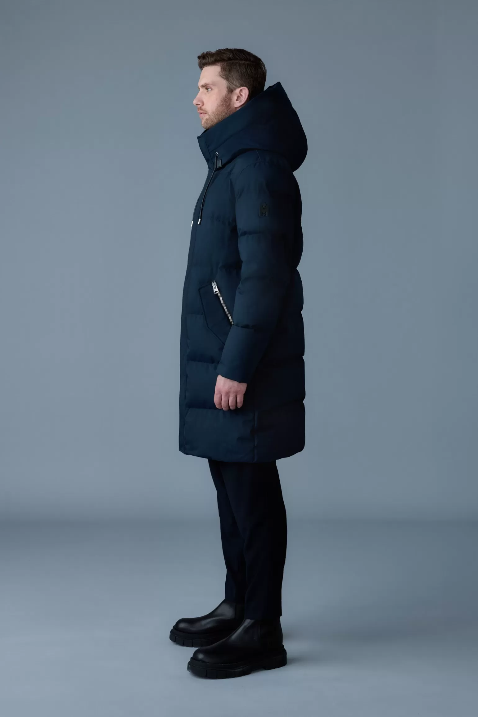 Mackage ANTOINE 2-in-1 recycled down parka with removable bib Navy Cheap