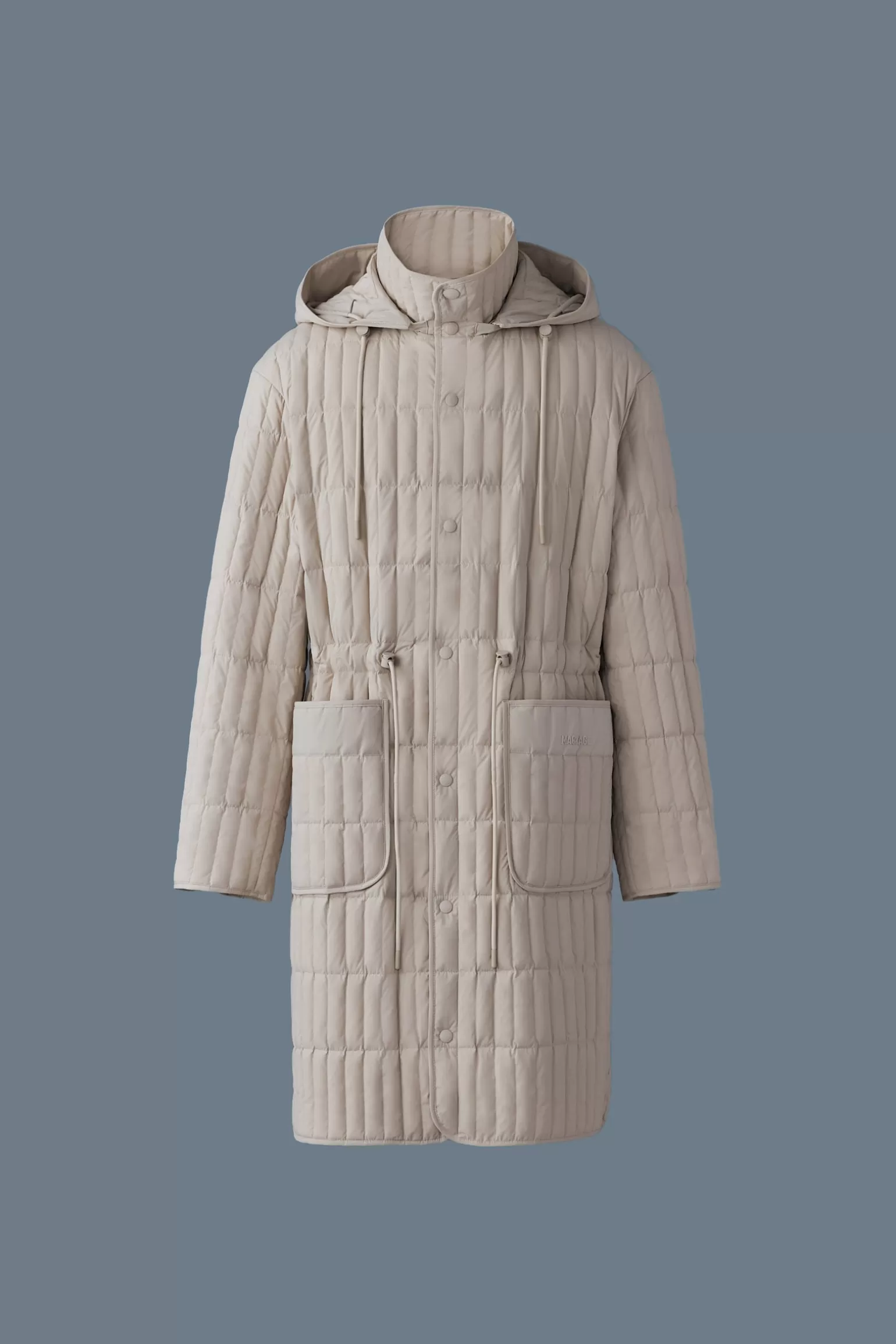 Mackage ASHER Light down vertical quilted coat Trench Best