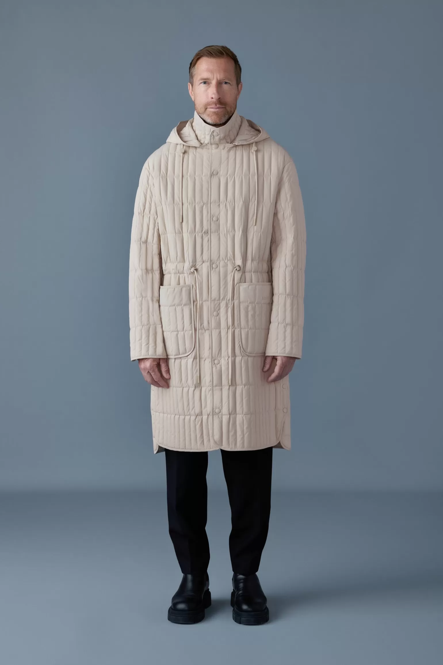 Mackage ASHER Light down vertical quilted coat Trench Best