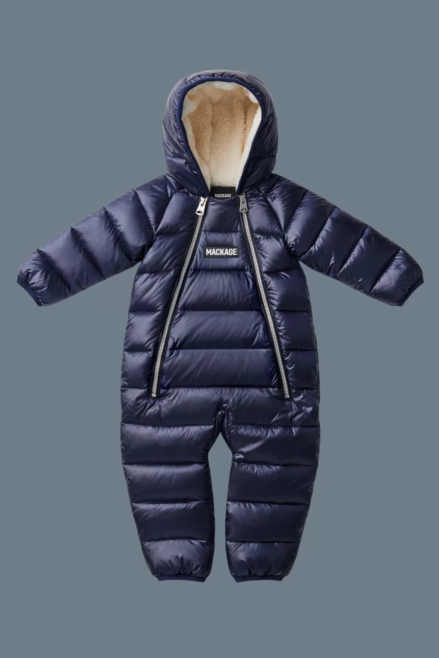 Mackage BAMBI Recycled E3-Lite down snowsuit for babies (3-24 months) Navy Cheap