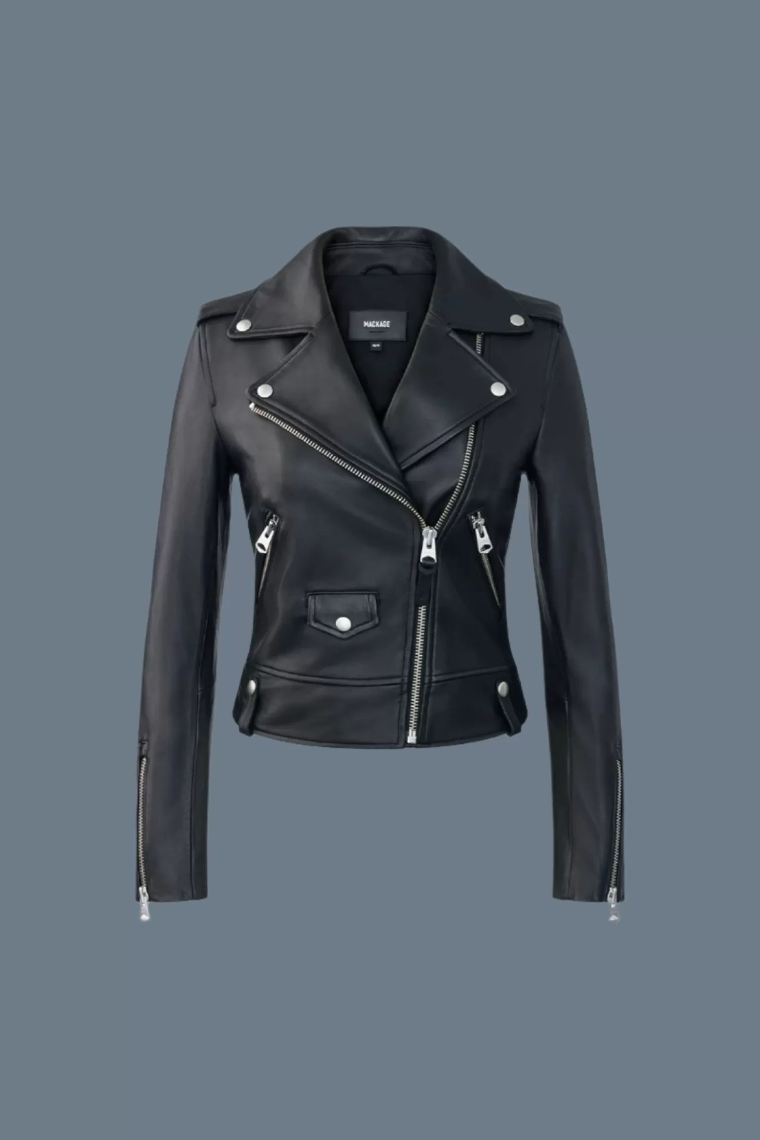 Mackage BAYA (R) Leather biker jacket Black Hot