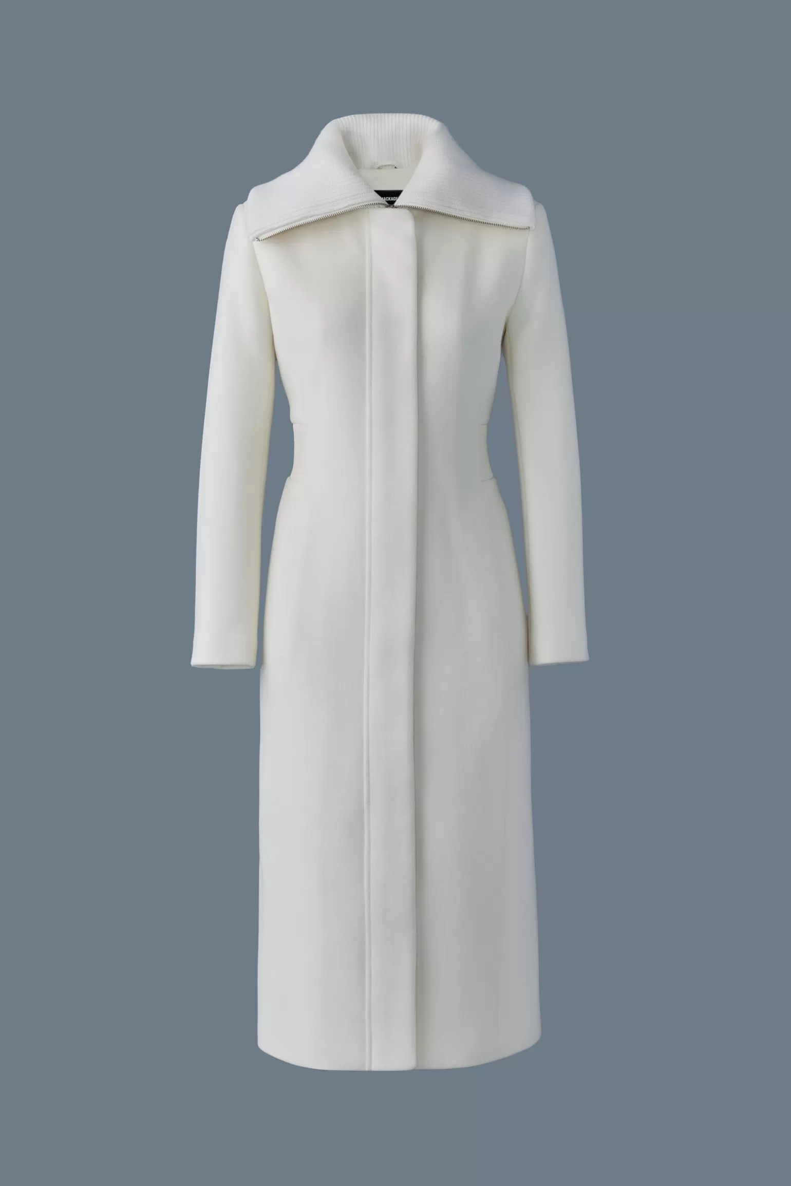 Mackage CLARICE Double-face wool coat with smocked detailing Cream Cheap