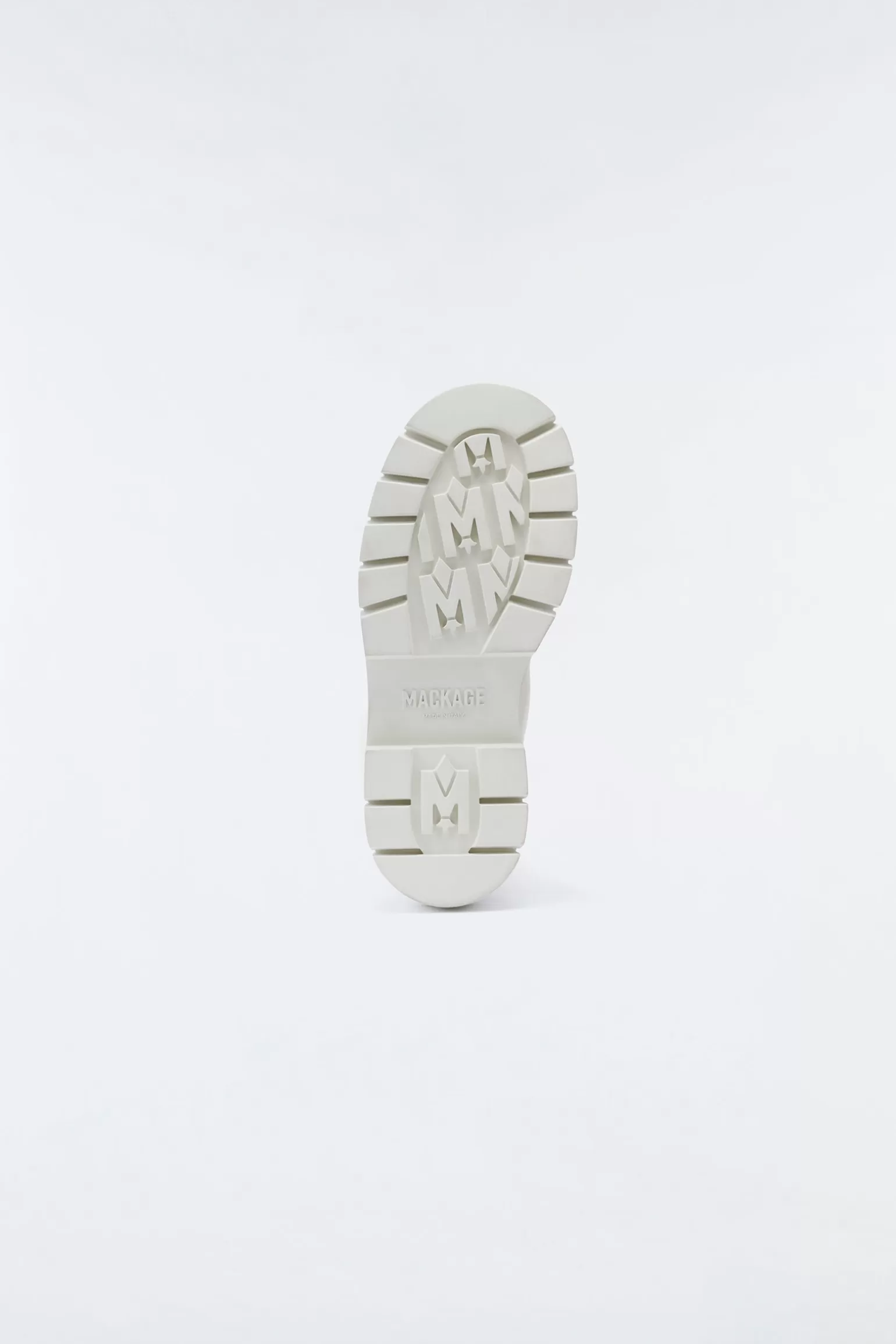 Mackage COMMANDER shearling-lined lug sole (R) Leather boot for women Cream Store