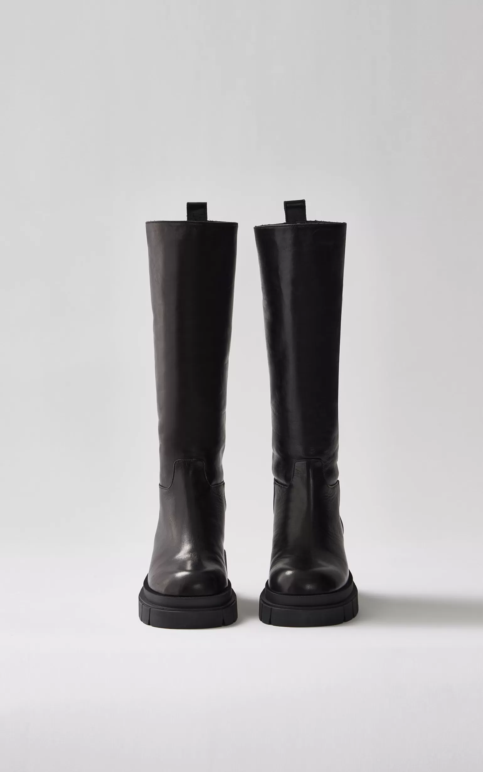 Mackage COMMANDER shearling-lined lug sole (R) Leather boot for women Black Best