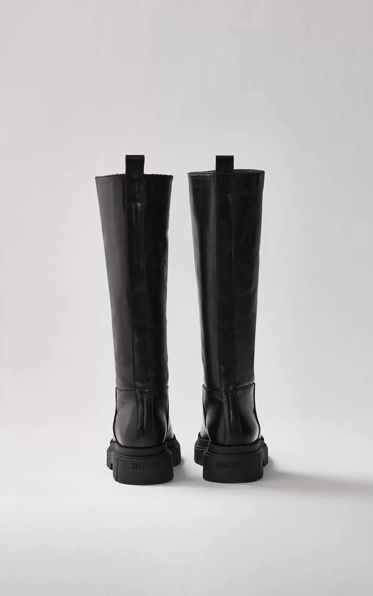 Mackage COMMANDER shearling-lined lug sole (R) Leather boot for women Black Best
