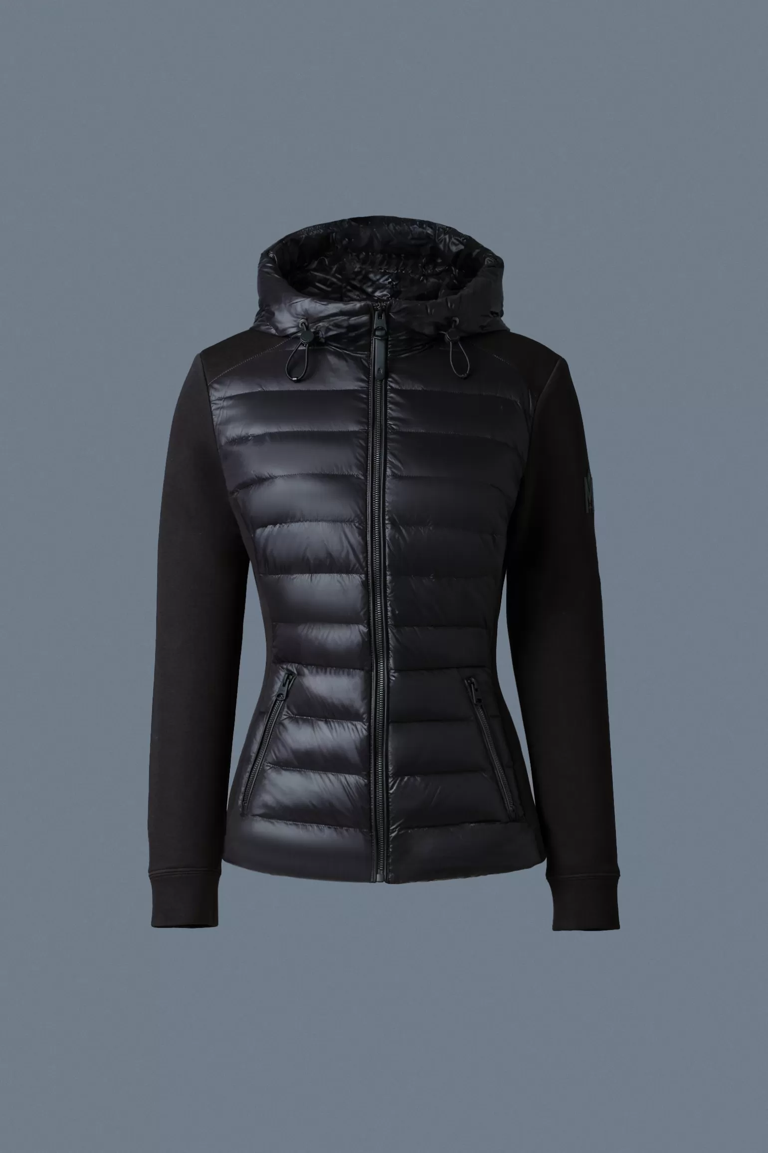 Mackage DELLA-R Hybrid Jacket with Hood Black Flash Sale