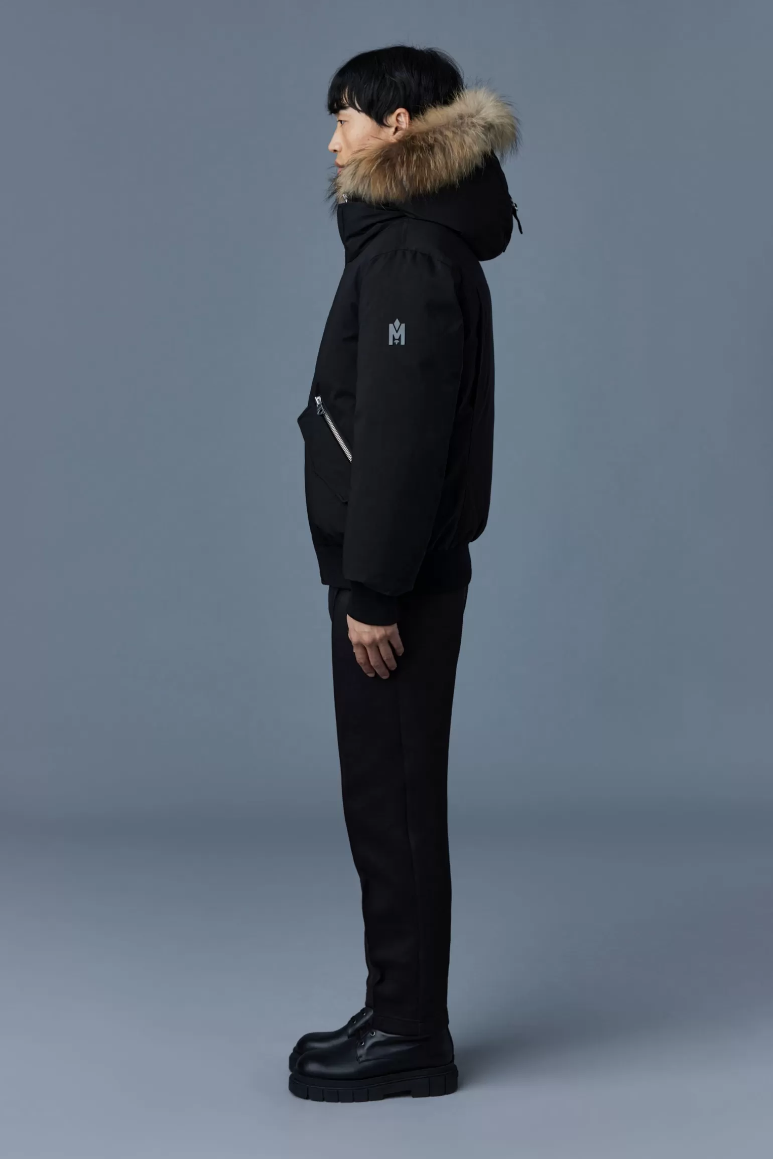 Mackage DIXON 2-in-1 Nordic Tech down bomber with natural fur Black Outlet