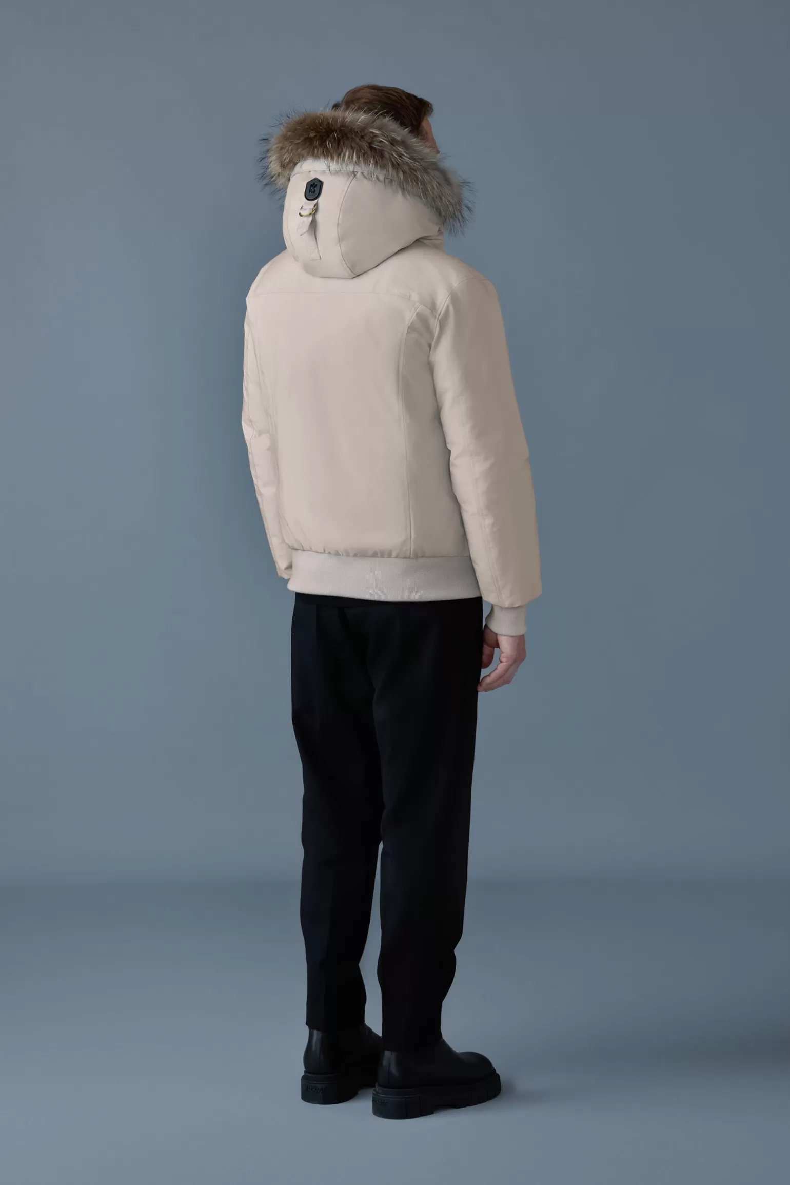 Mackage DIXON 2-in-1 Nordic Tech down bomber with natural fur Trench-Gold Hot