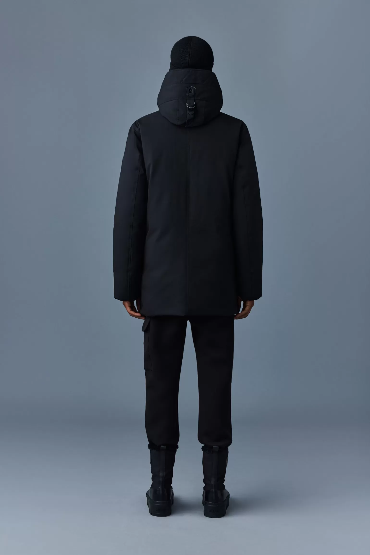 Mackage EDWARD 2-in-1 down coat with removable hooded bib for men Black Store