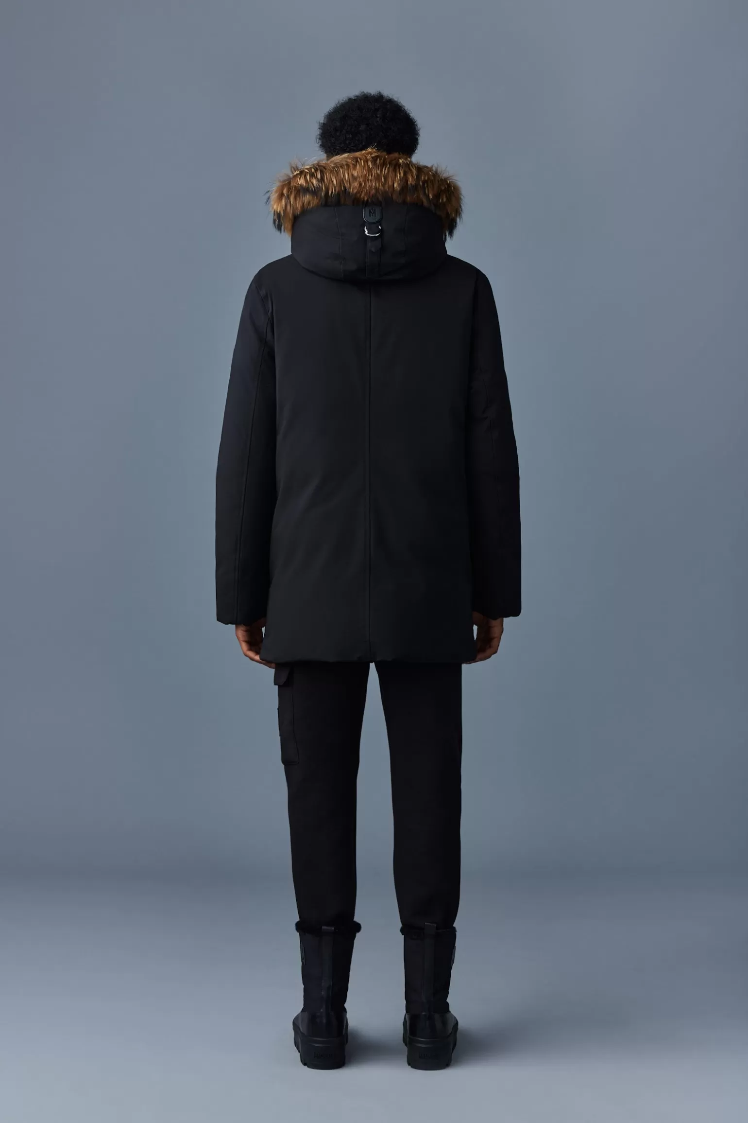 Mackage EDWARD 2-in-1 down parka with hooded bib and natural fur for men Black Cheap