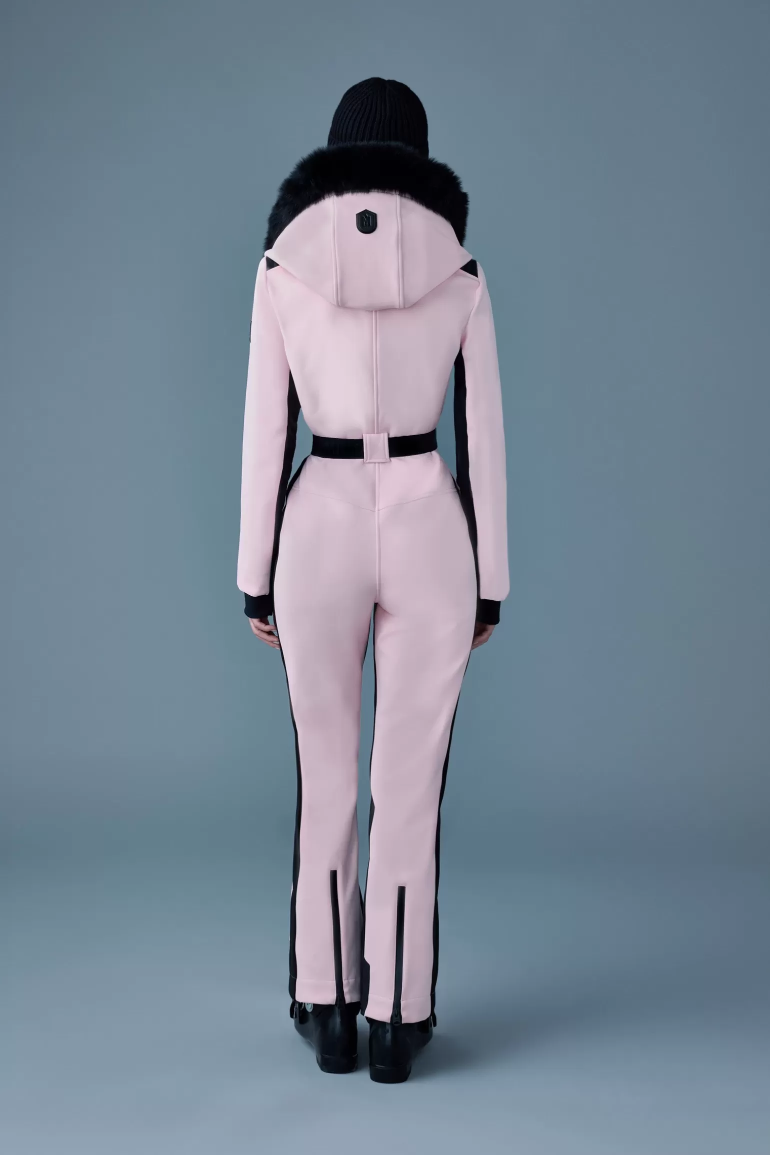 Mackage ELLE-Z Techno fleece ski suit with removable hood and fur trim Milkshake Sale