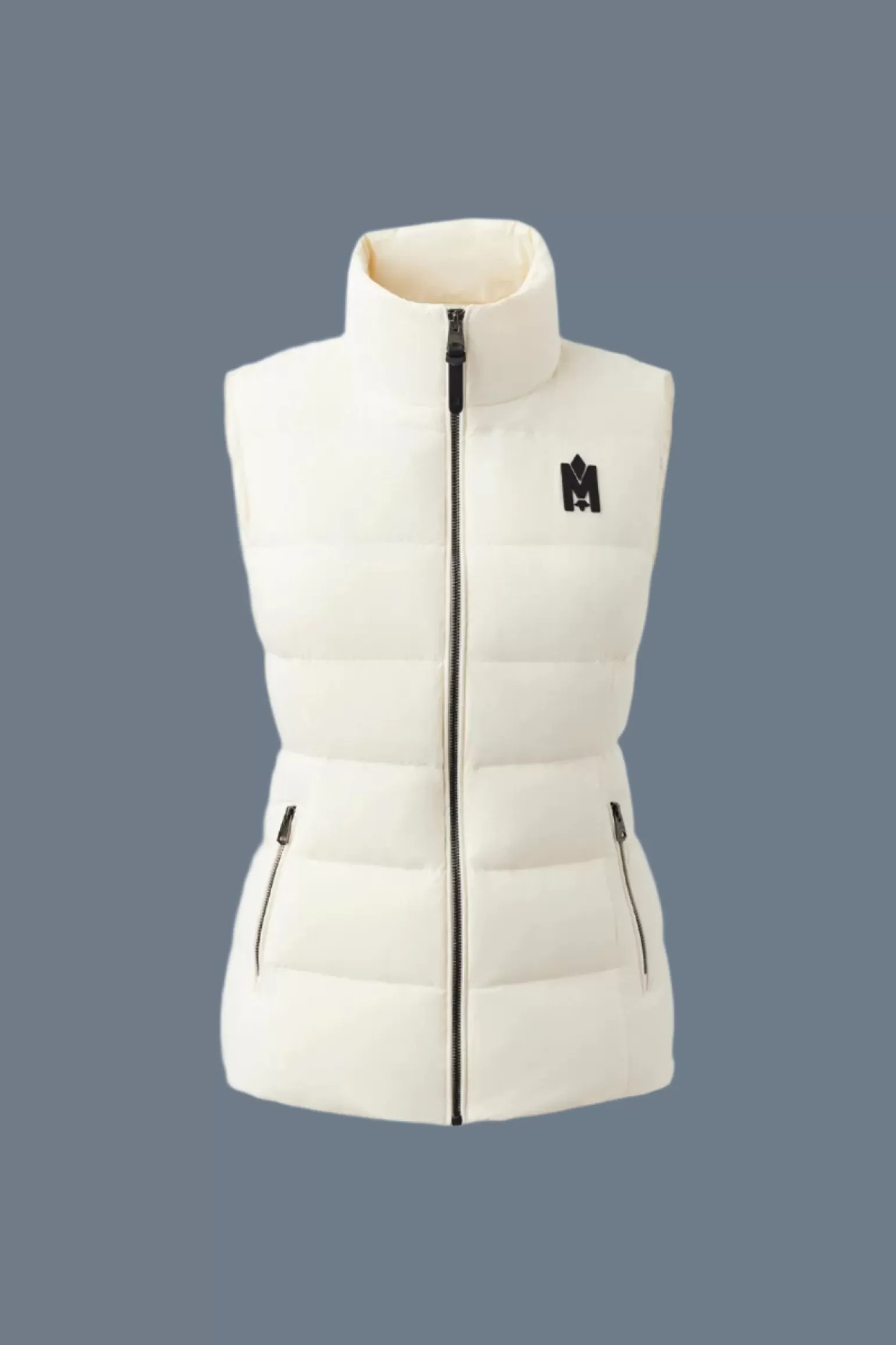 Mackage GISELA Stretch light down vest with stand collar Cream Hot