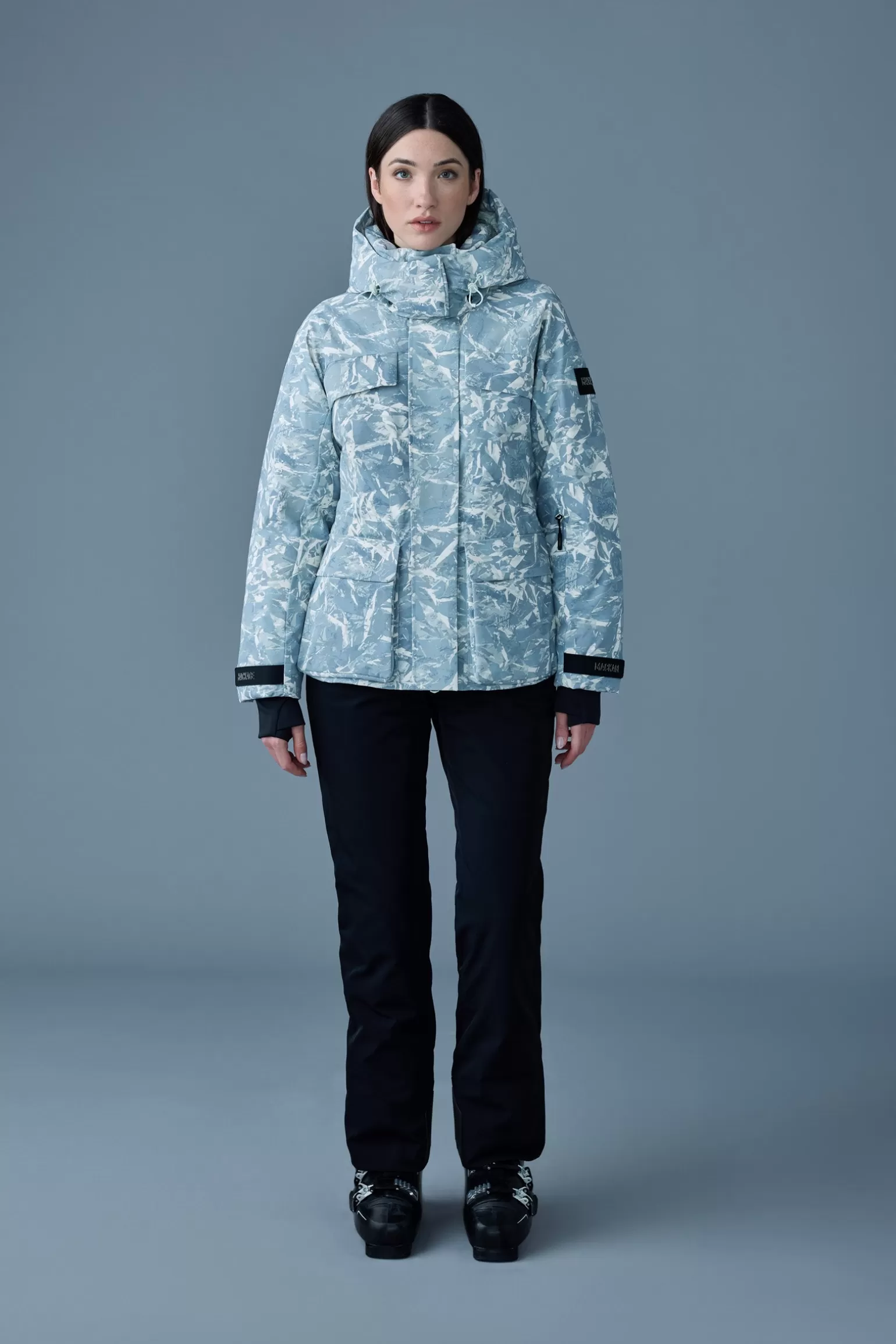 Mackage ICLYN-FP Frost print down ski jacket SkyBlueFrost Outlet