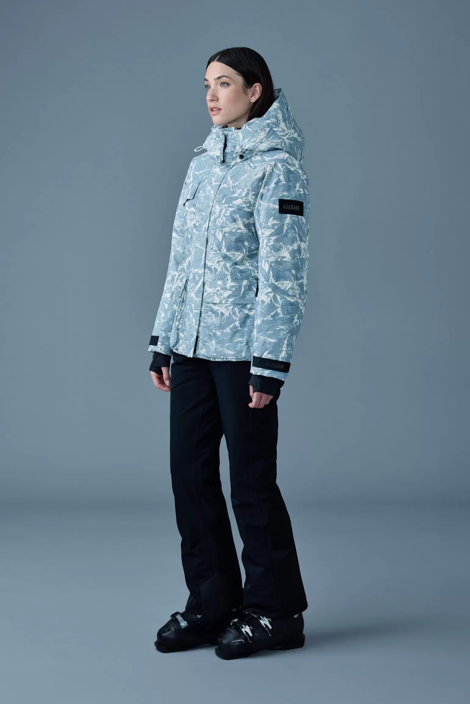 Mackage ICLYN-FP Frost print down ski jacket SkyBlueFrost Outlet