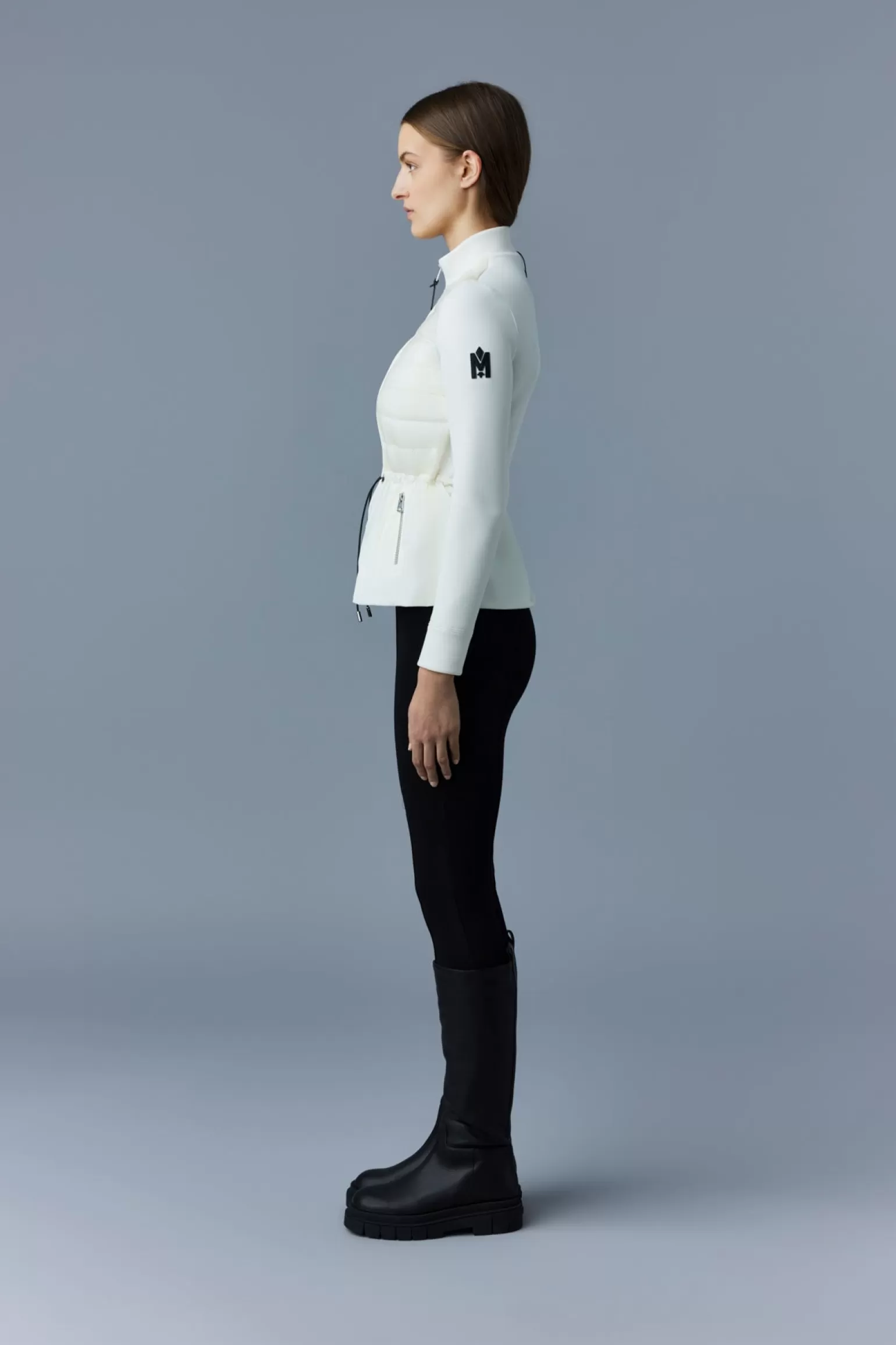 Mackage JOYCE Hybrid jacket with peplum Cream Shop