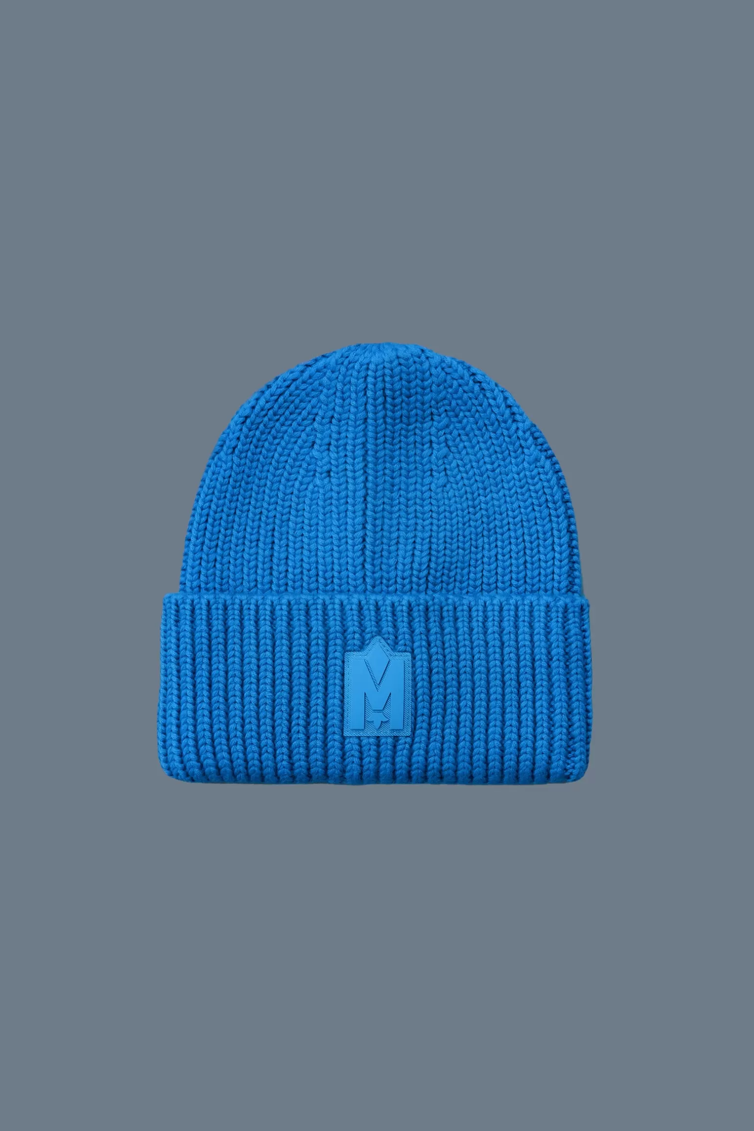 Mackage JUDE-MZ hand-knit toque with ribbed cuff Sapphire Sale