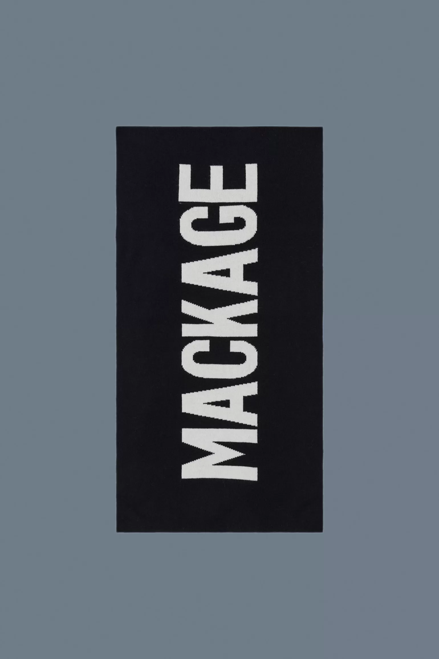 Mackage JUNO 2-in-1 merino blend logo scarf Black Hot