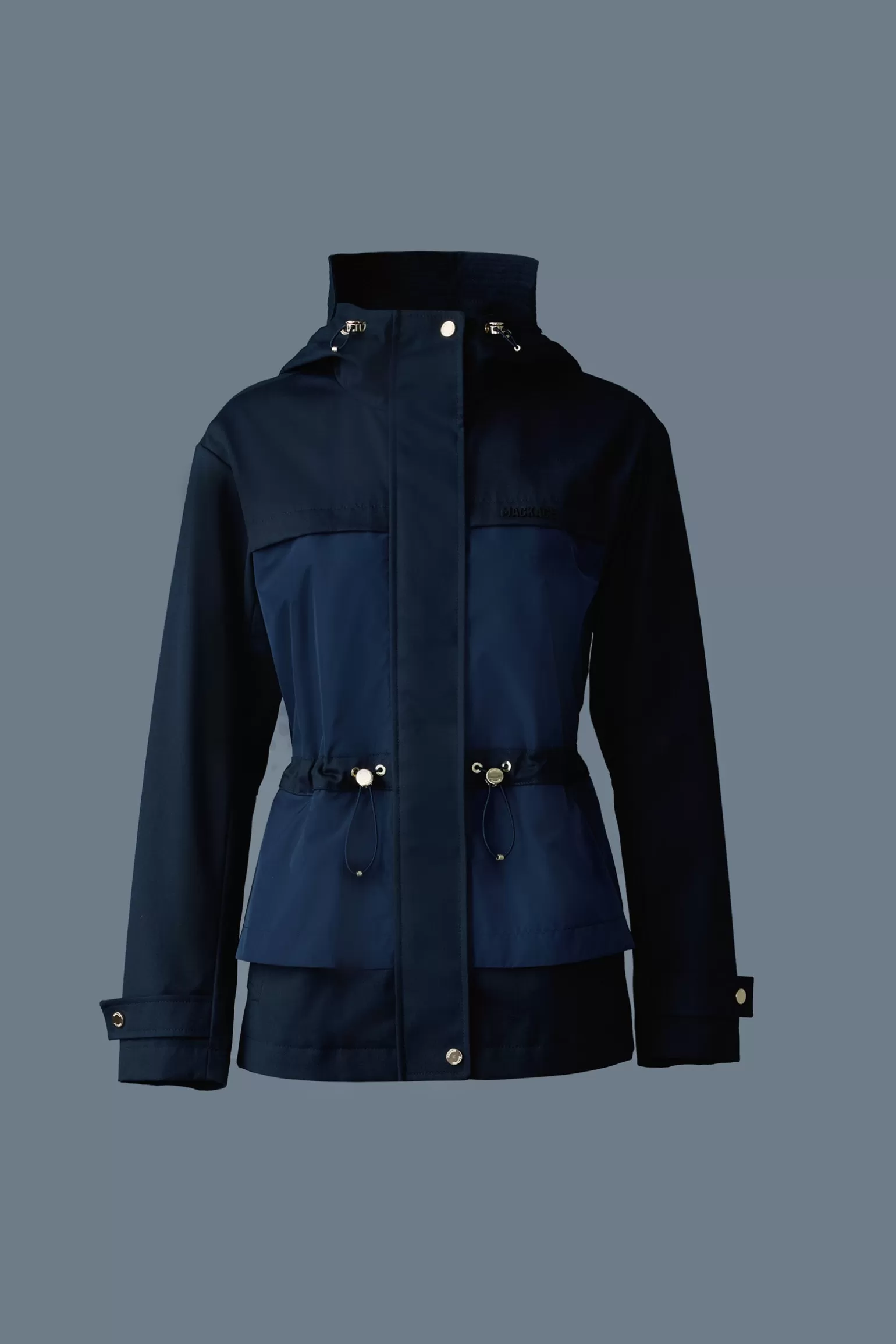 Mackage KAORI-LVS Hybrid jacket with peplum detail Navy New