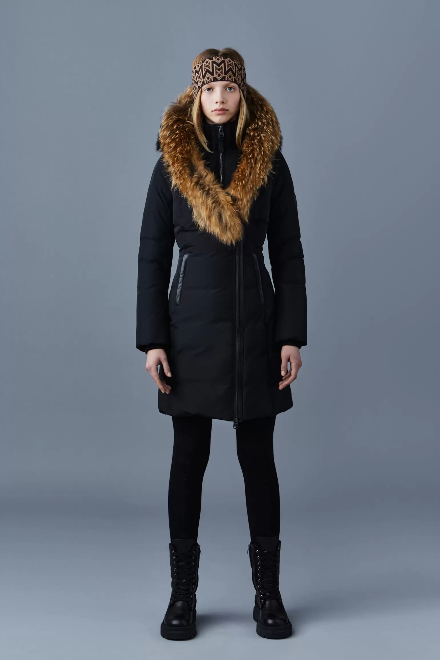 Mackage KAY down coat with natural fur Signature Collar Black Online