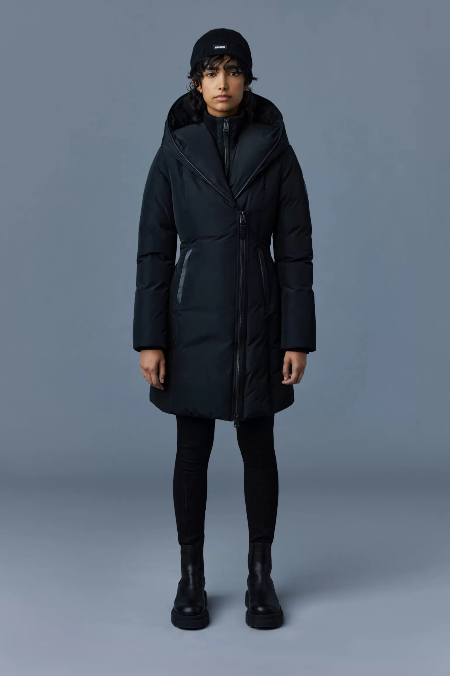 Mackage KAY Down coat with Signature Collar Black Clearance