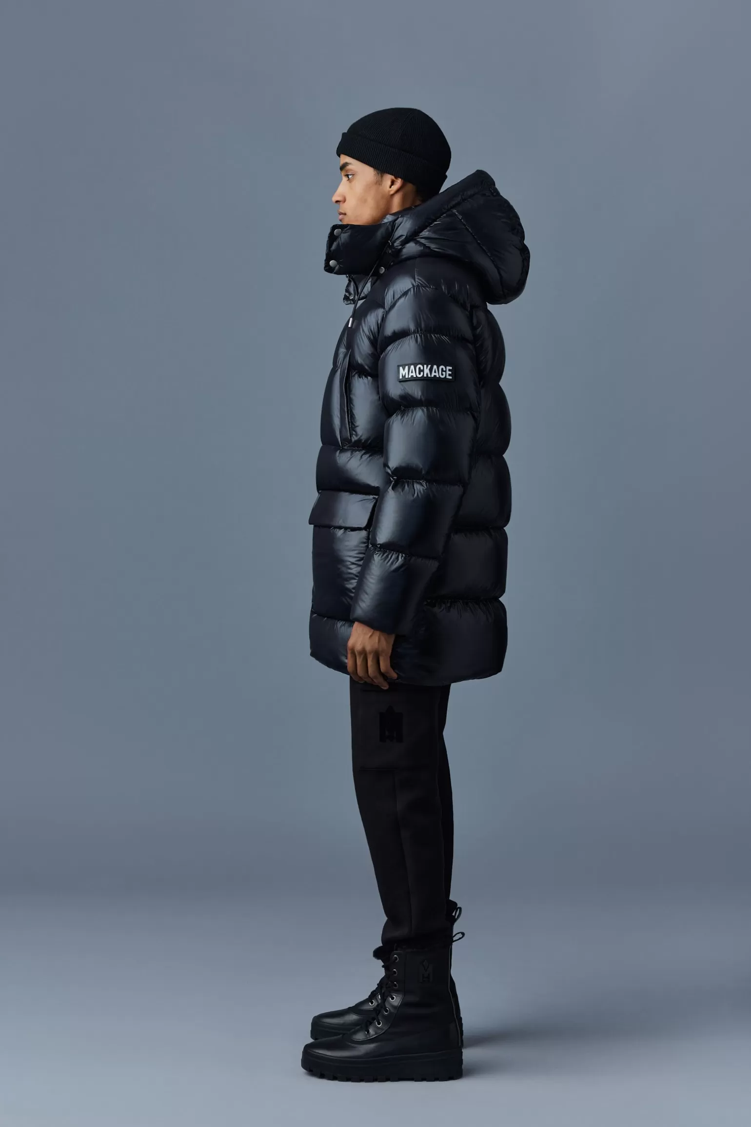 Mackage KENDRICK lustrous light down parka with hood Black Cheap