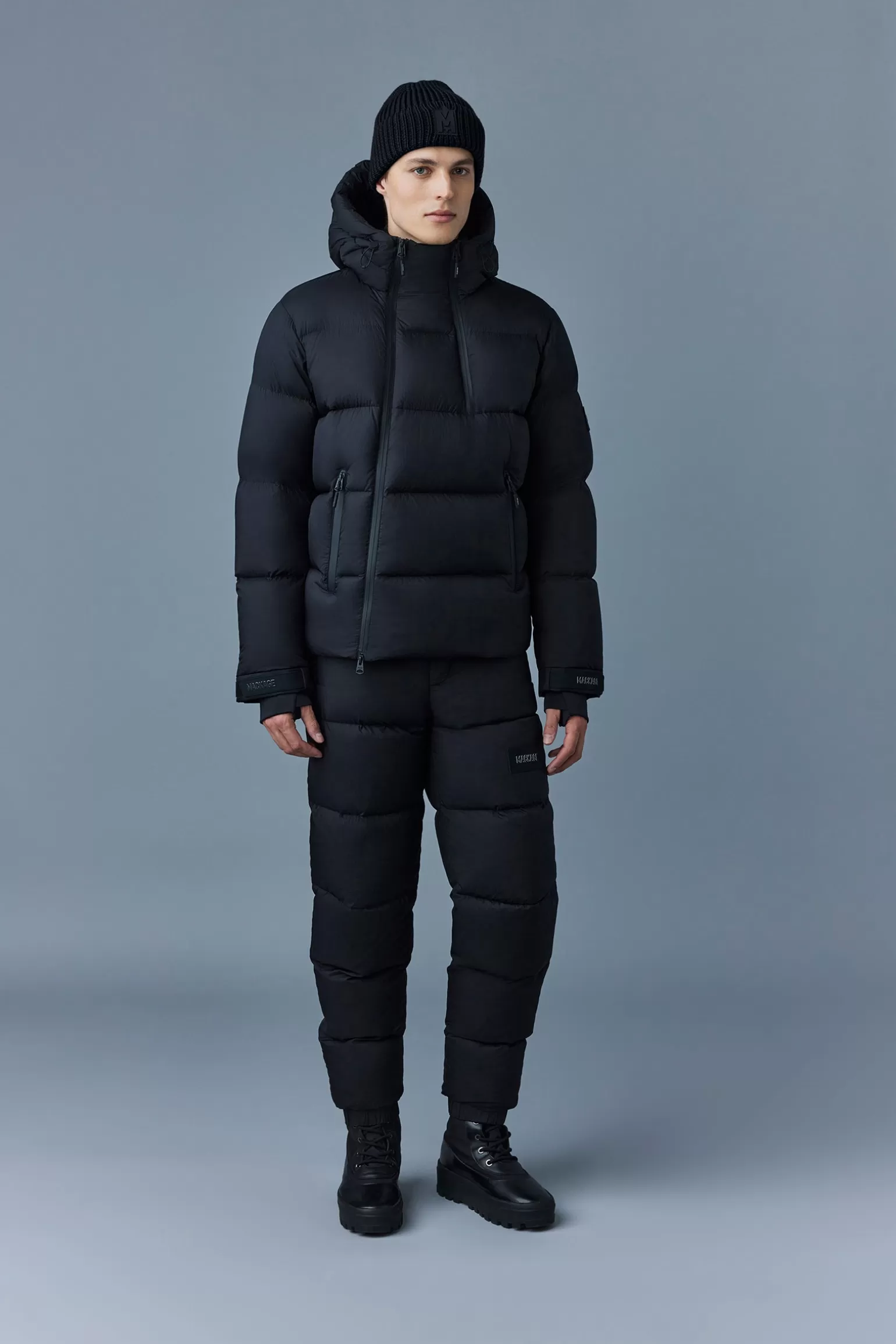 Mackage KENJI Down ski jacket with asymmetrical zip closure Black Best