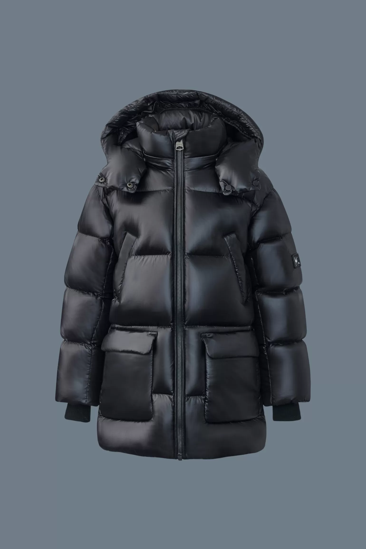 Mackage KENNIE Lustrous light down parka with hood for kids (8-14 years) Black Best Sale