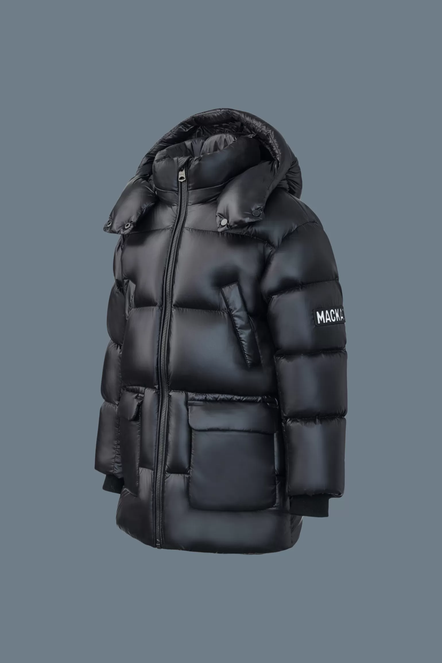 Mackage KENNIE Lustrous light down parka with hood for kids (8-14 years) Black Best Sale