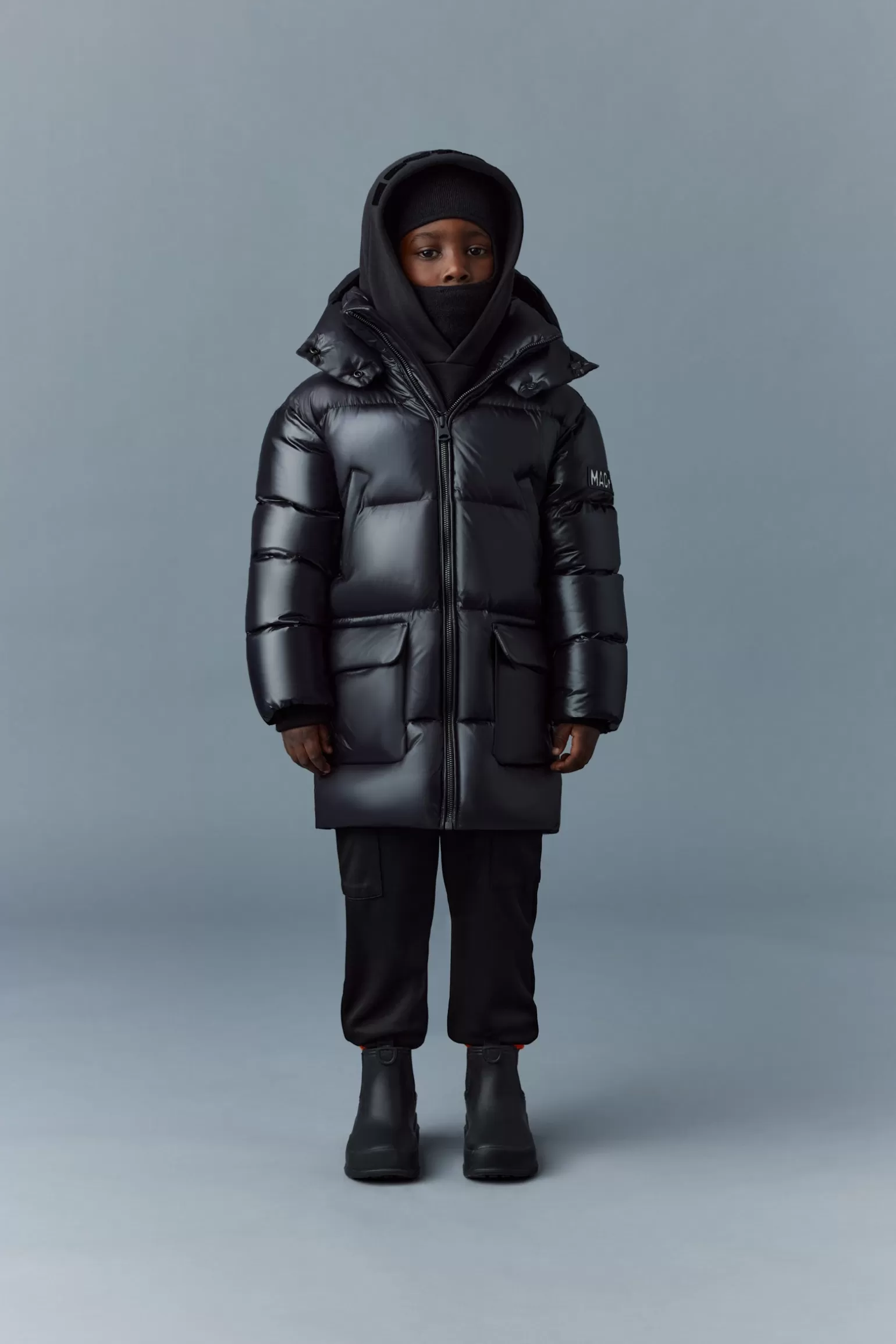 Mackage KENNIE Lustrous light down parka with hood for kids (8-14 years) Black Best Sale