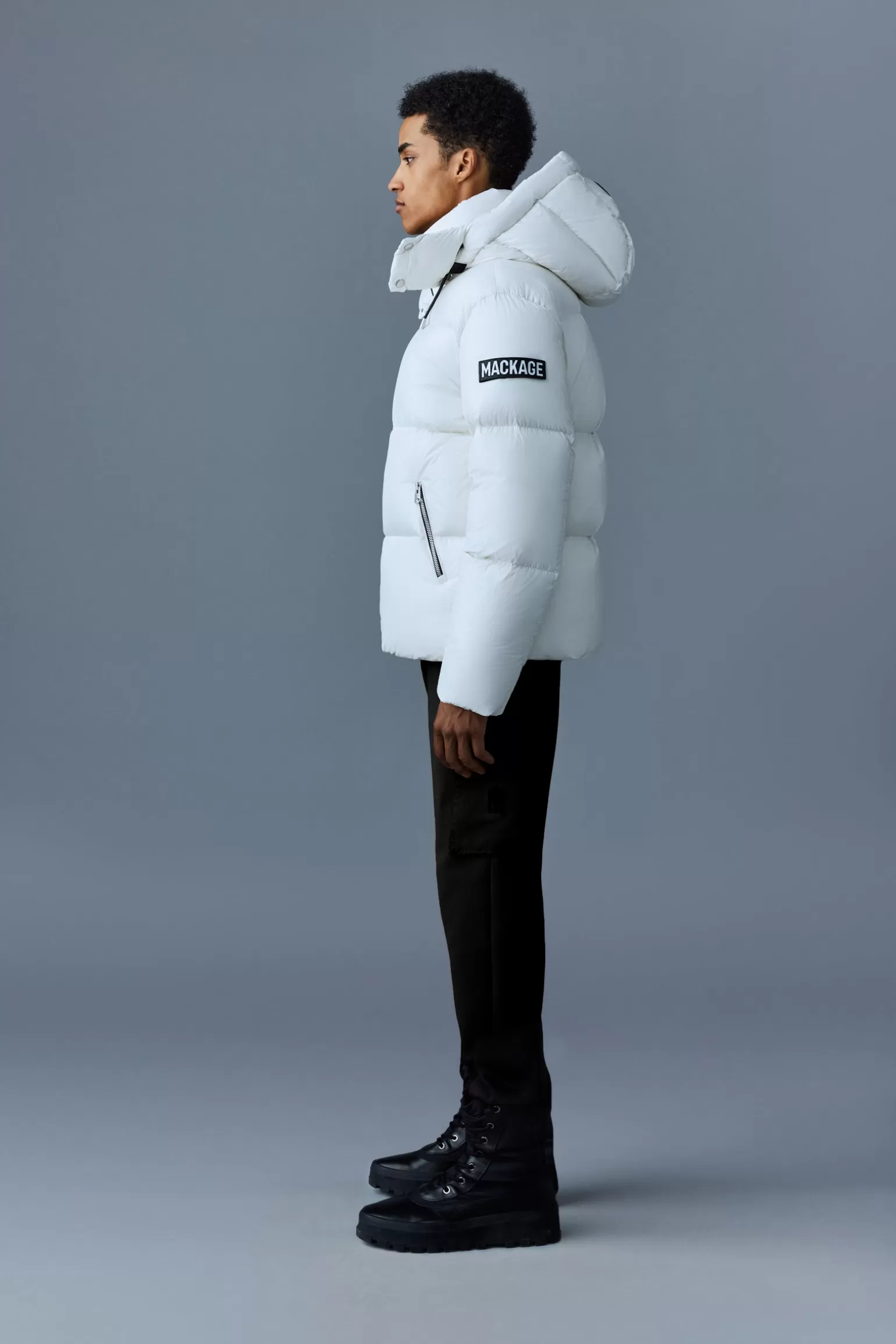 Mackage KENT-Z lustrous down jacket with hood White Best