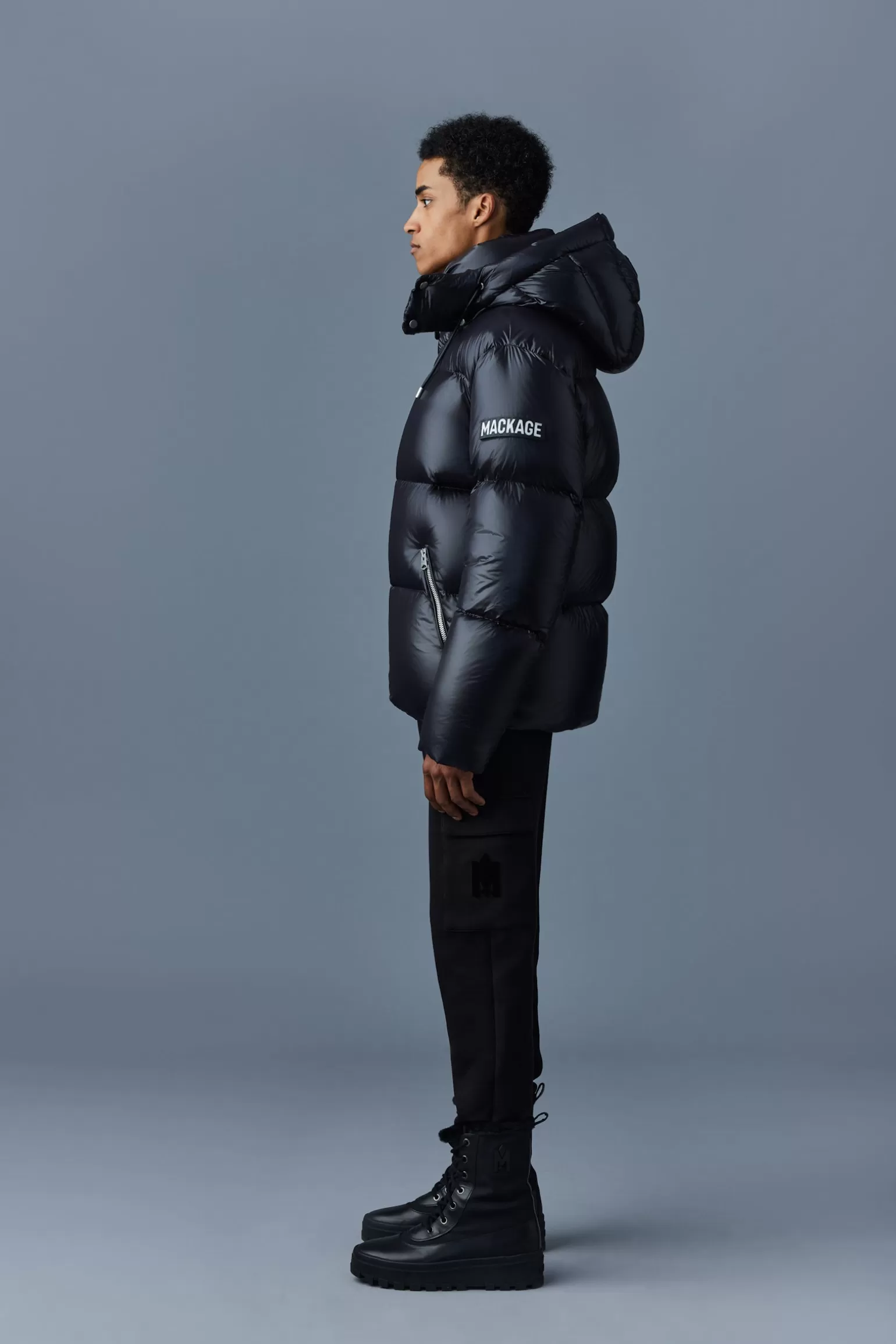 Mackage KENT-Z lustrous down jacket with hood Black Outlet