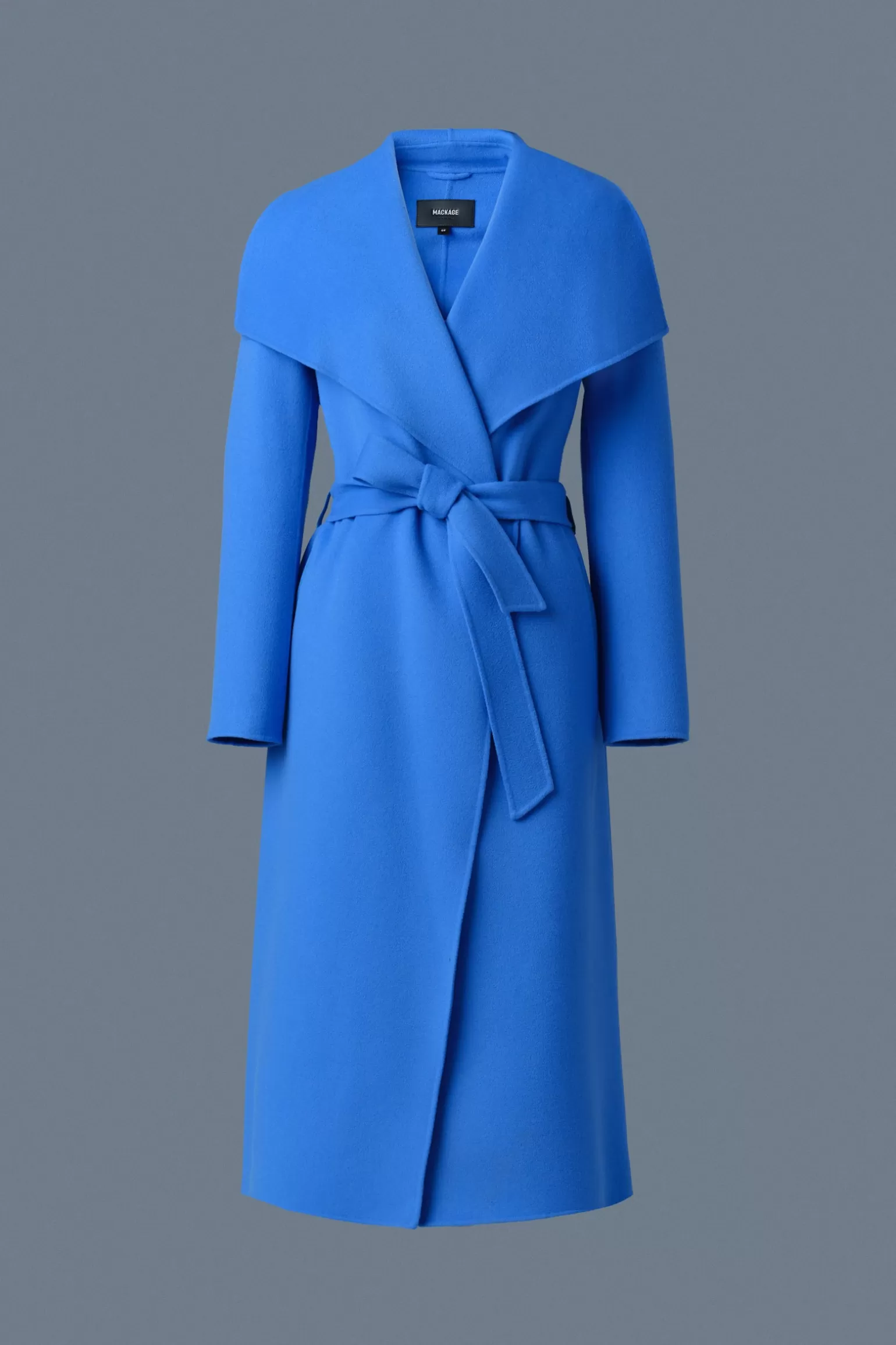 Mackage MAI-CN Double-face wool wrap coat CelestialBlue Best Sale