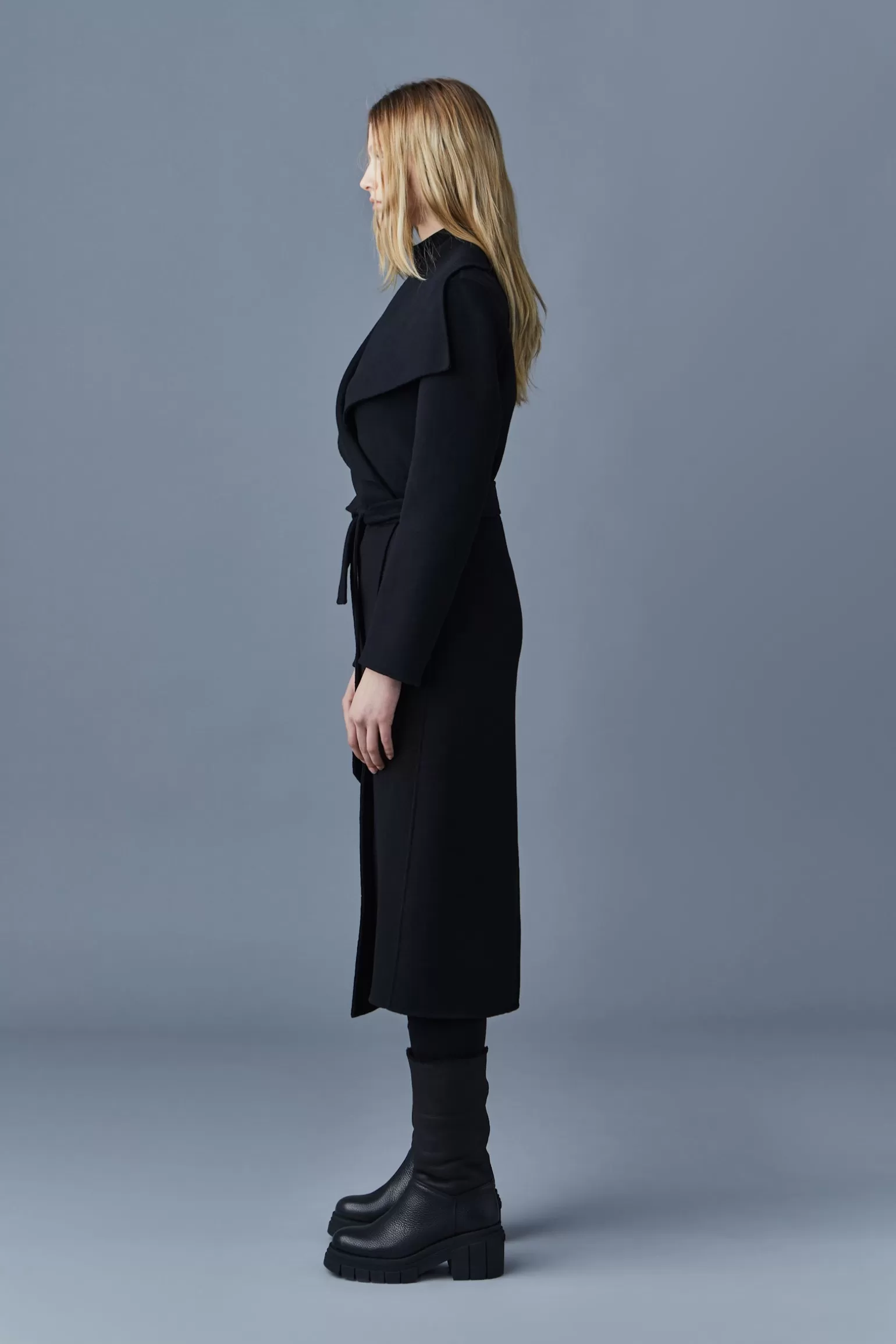 Mackage MAI-CN Double-face wool wrap coat Black Online