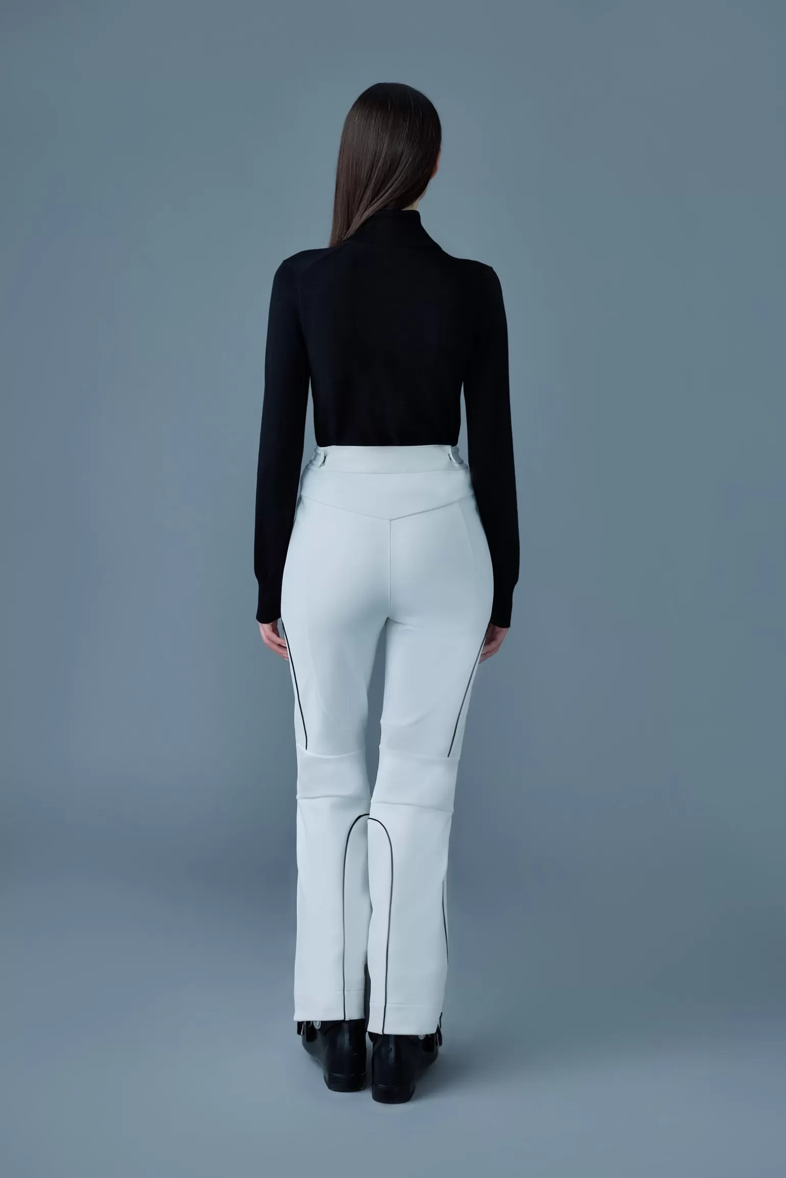 Mackage MAIKA Techno Fleece ski pants with articulated knees and smocked detail White Flash Sale