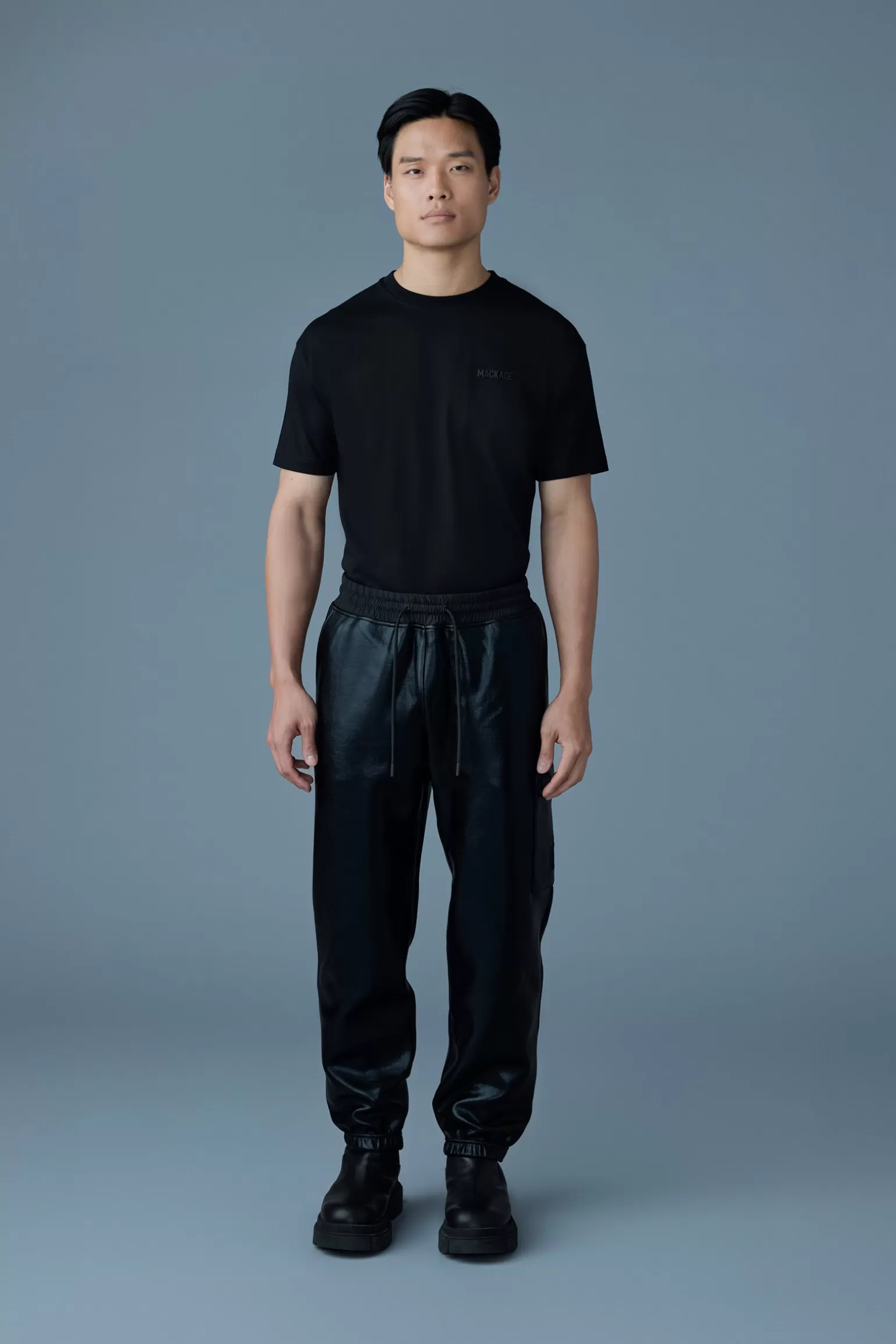 Mackage MARVIN-M Metallic double face jersey sweatpants Black Hot