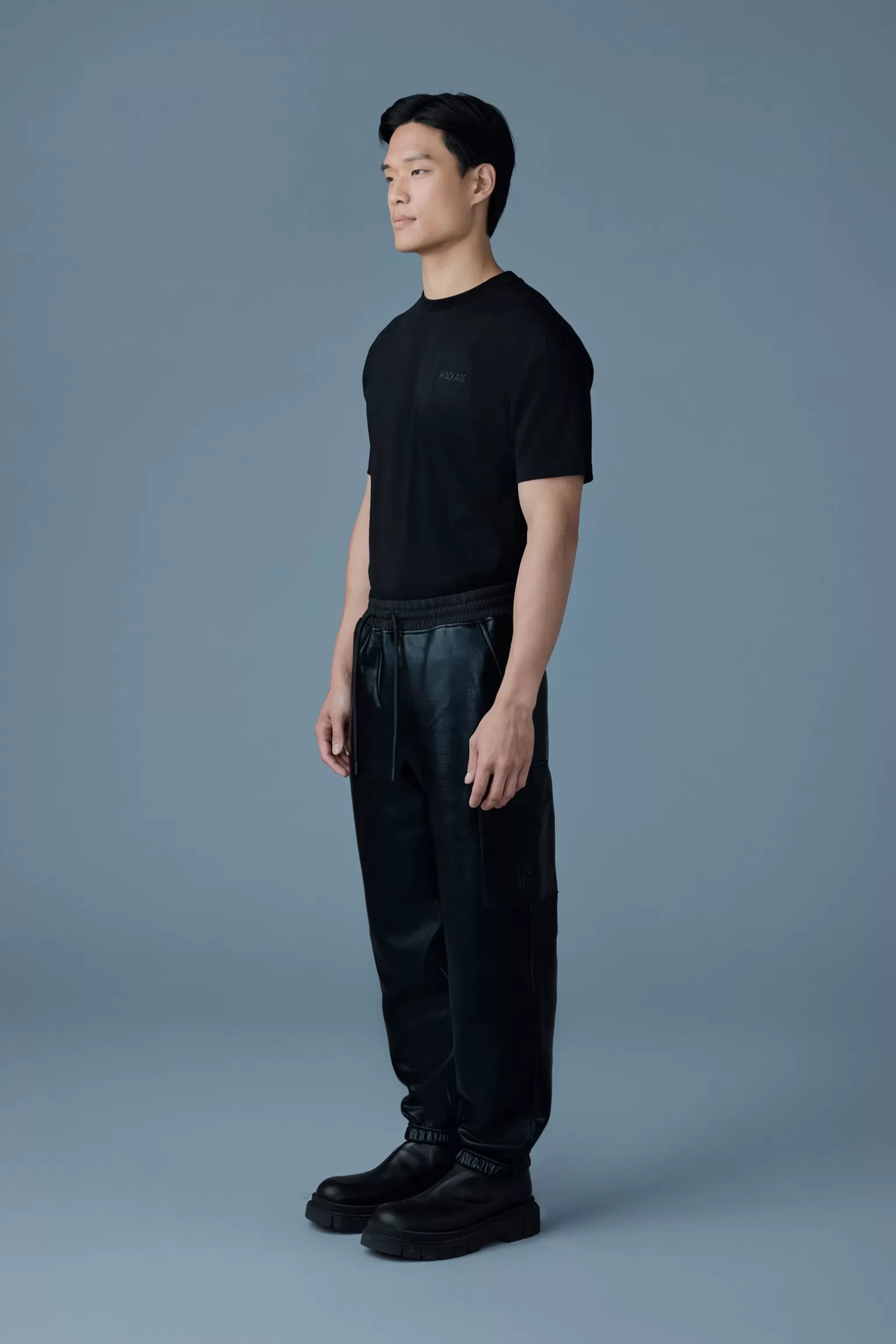 Mackage MARVIN-M Metallic double face jersey sweatpants Black Hot