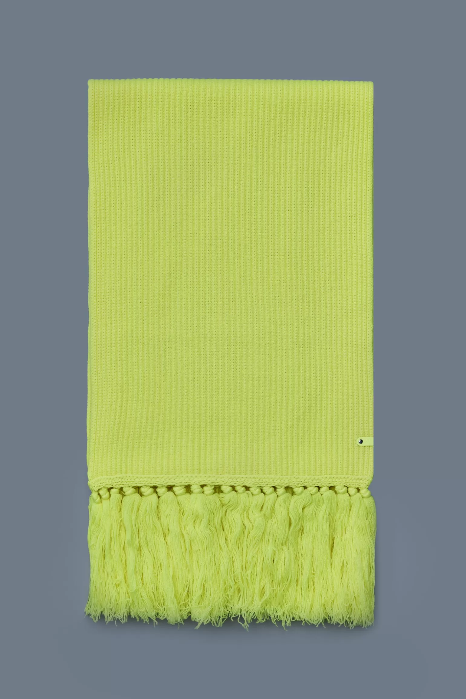 Mackage MONA Rectangular wool scarf with fringed ends Neon Clearance