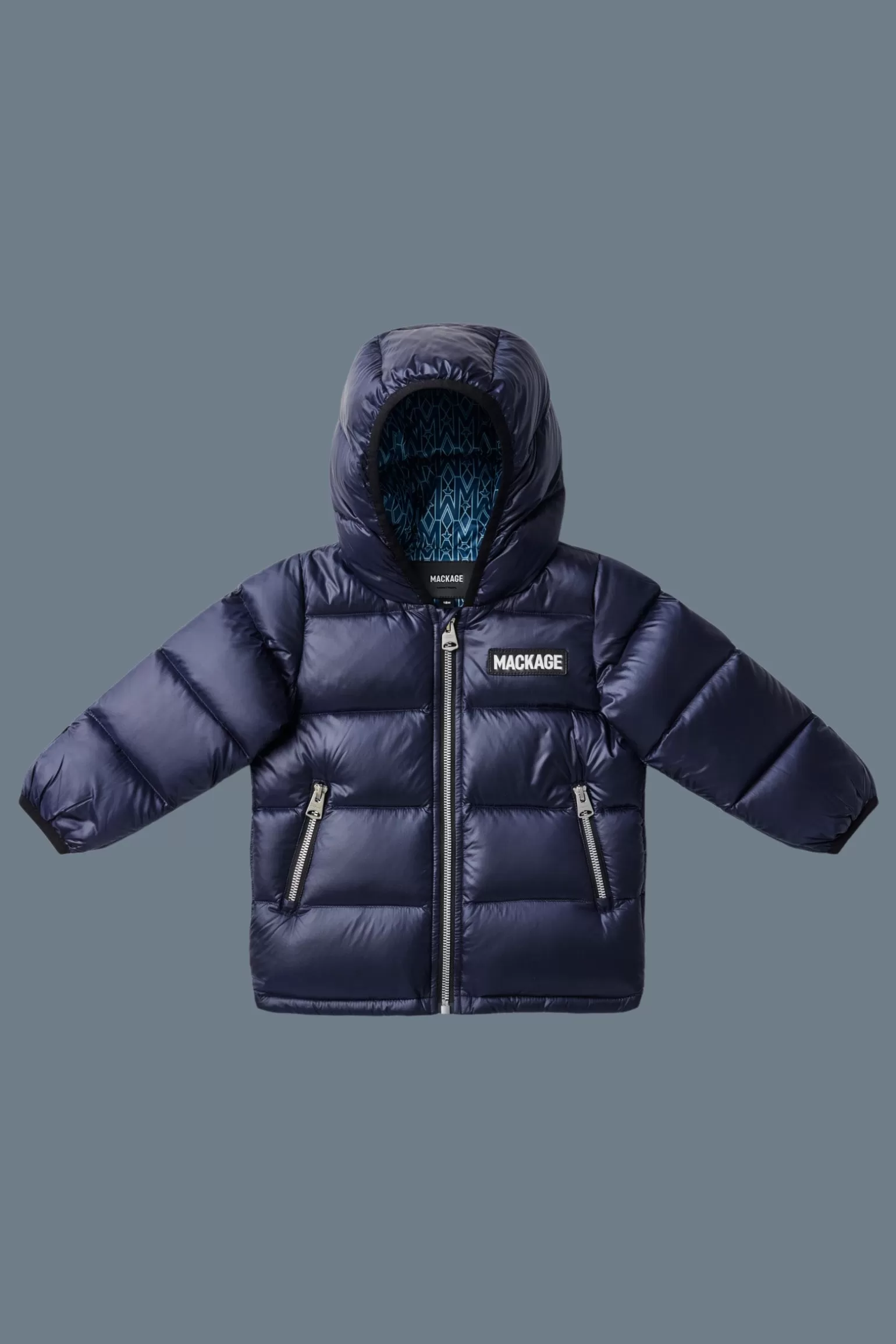 Mackage NOKO Recycled E3-Lite down jacket with hood for babies (3-24 months) Navy Discount