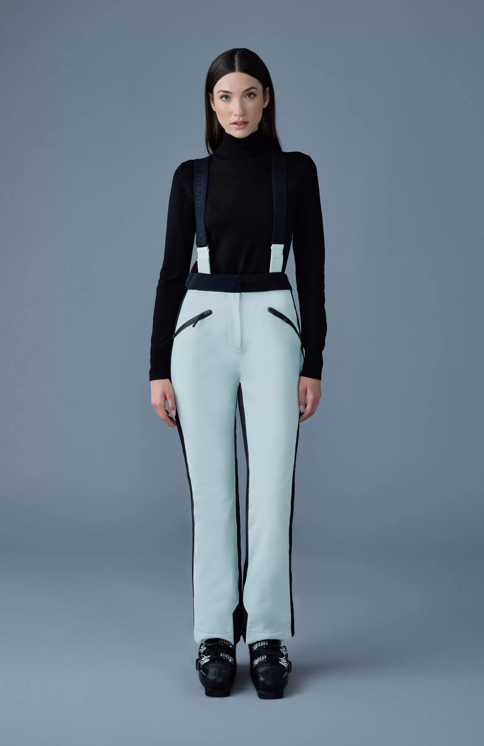 Mackage NYOMI ski pant with removable suspenders Mint Shop