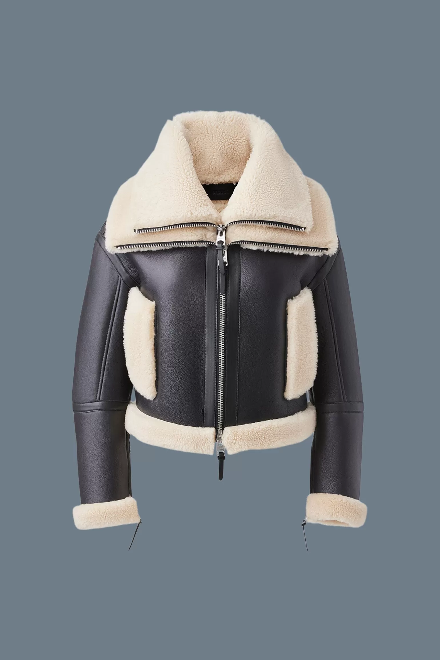 Mackage PENELOPA Sheepskin jacket with double collar Black Fashion