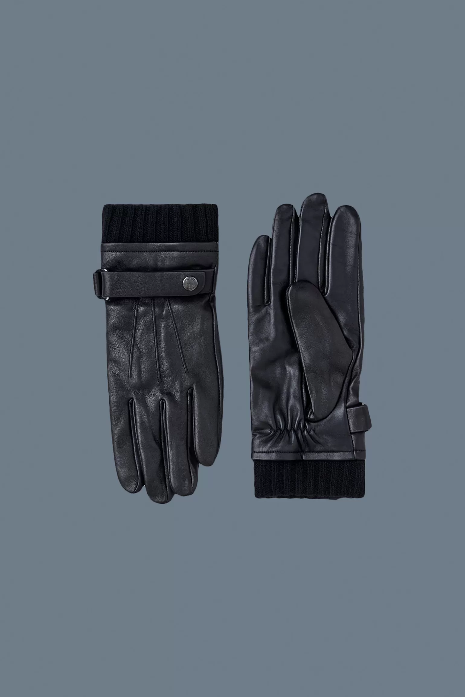 Mackage REEVE (R)Leather driving glove with knit cuff Black Store