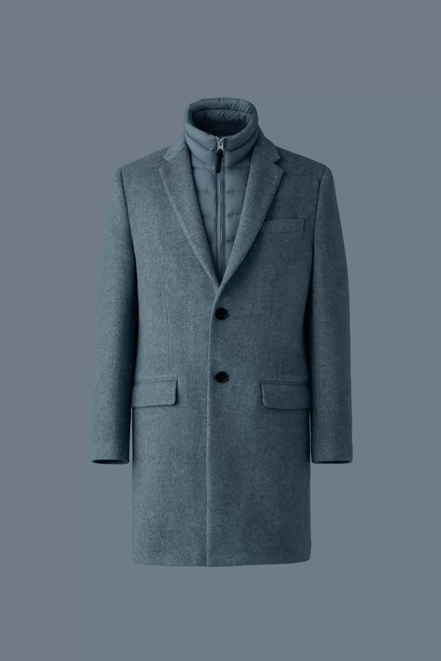 Mackage SKAI-SLB 3-in-1 wool coat with removable down liner CarbonMix Shop