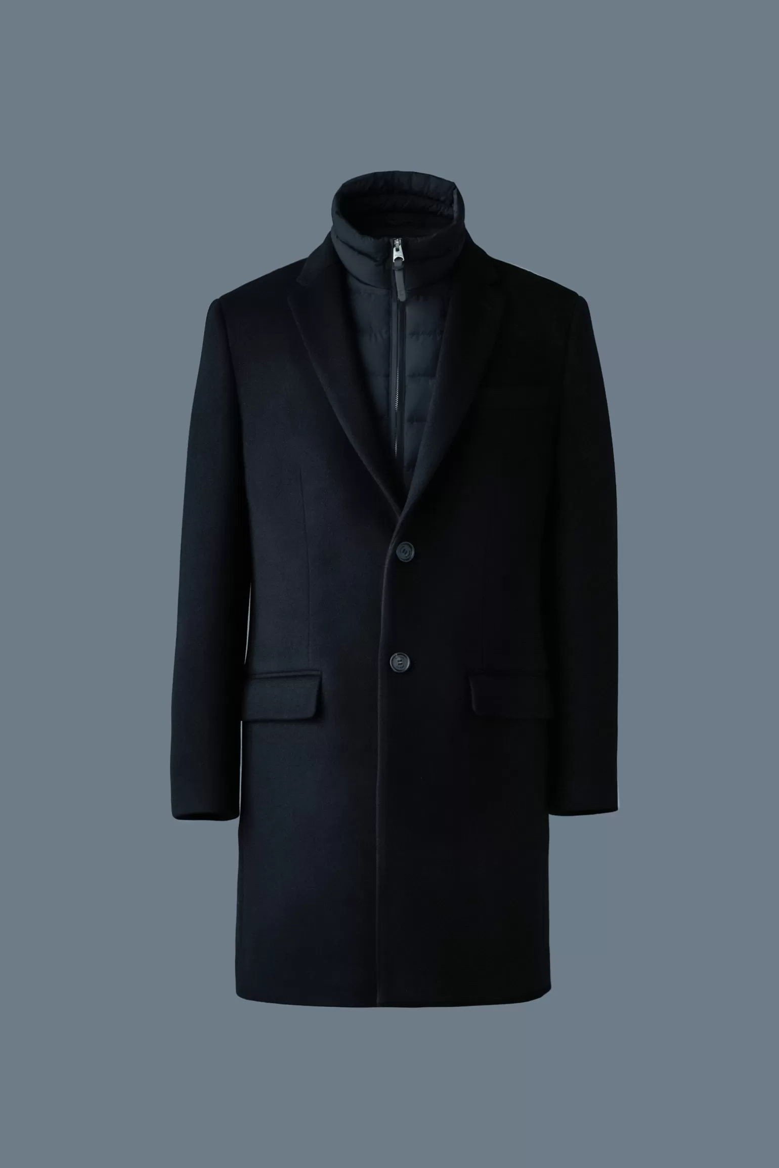 Mackage SKAI-SLB 3-in-1 wool coat with removable down liner Black Store