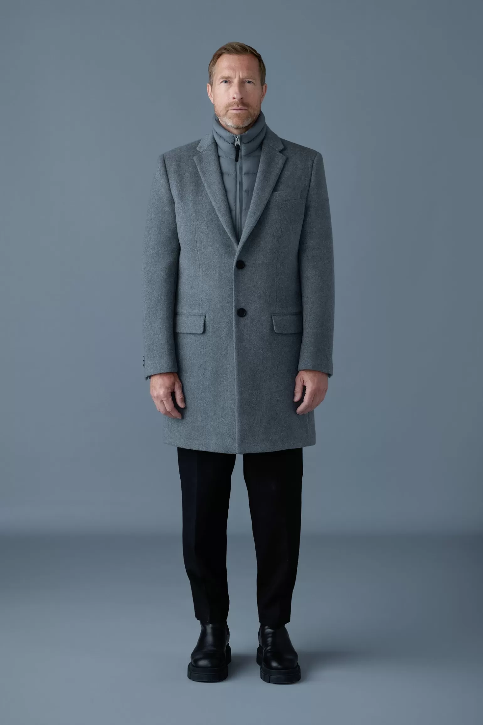 Mackage SKAI-SLB 3-in-1 wool coat with removable down liner CarbonMix Shop