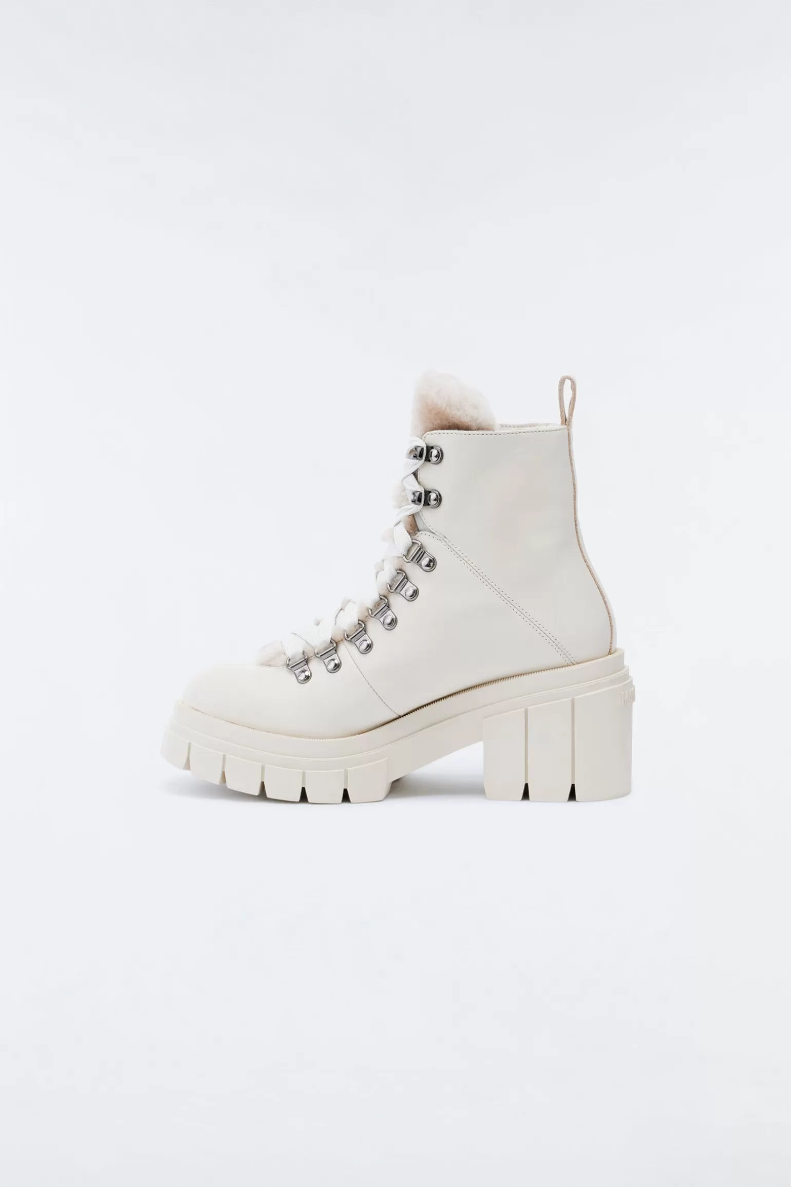 Mackage SUMMIT shearling-lined lamb leather ankle boot for women Cream Online