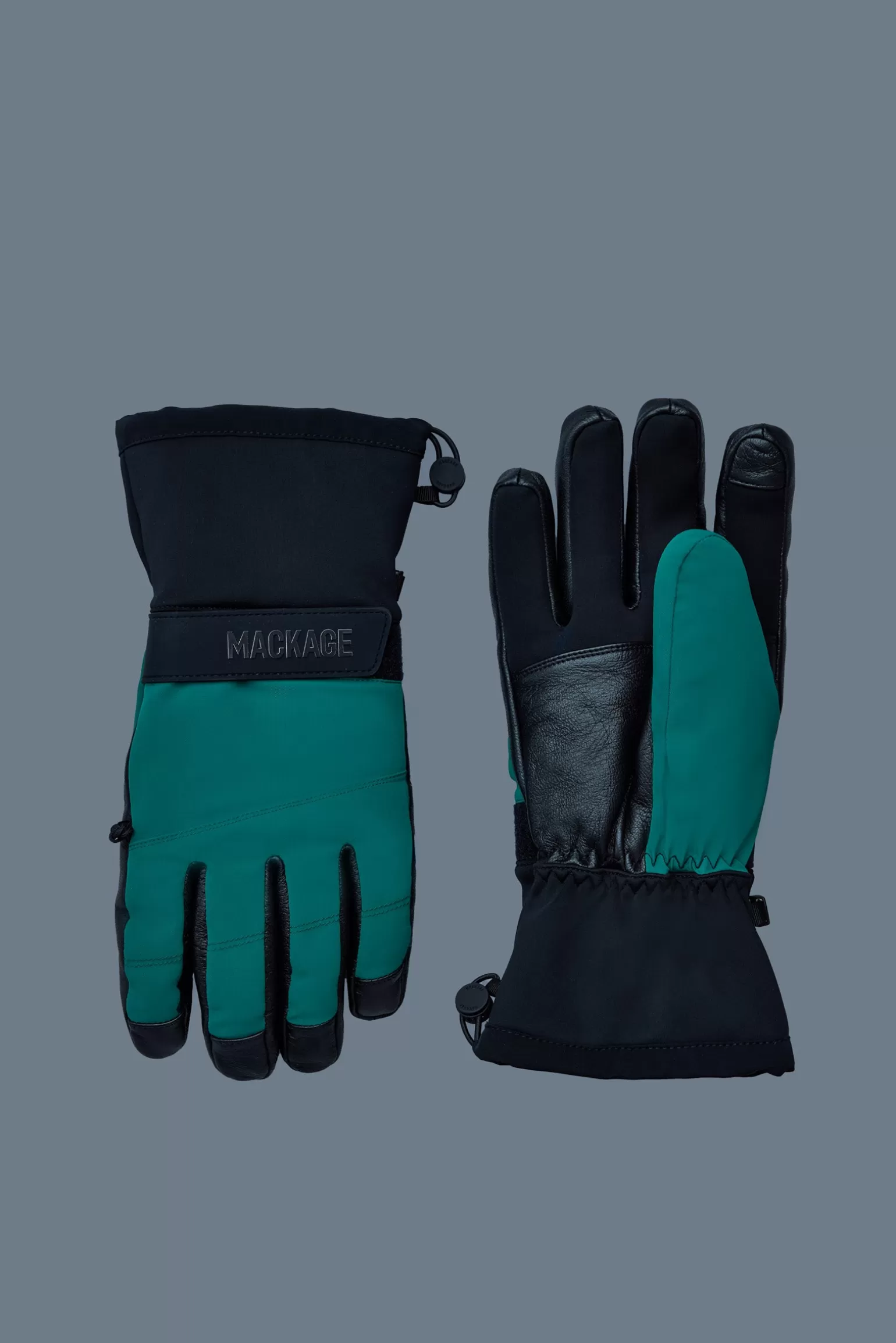 Mackage SWYFT 2-layer technical ski gloves Emerald Store