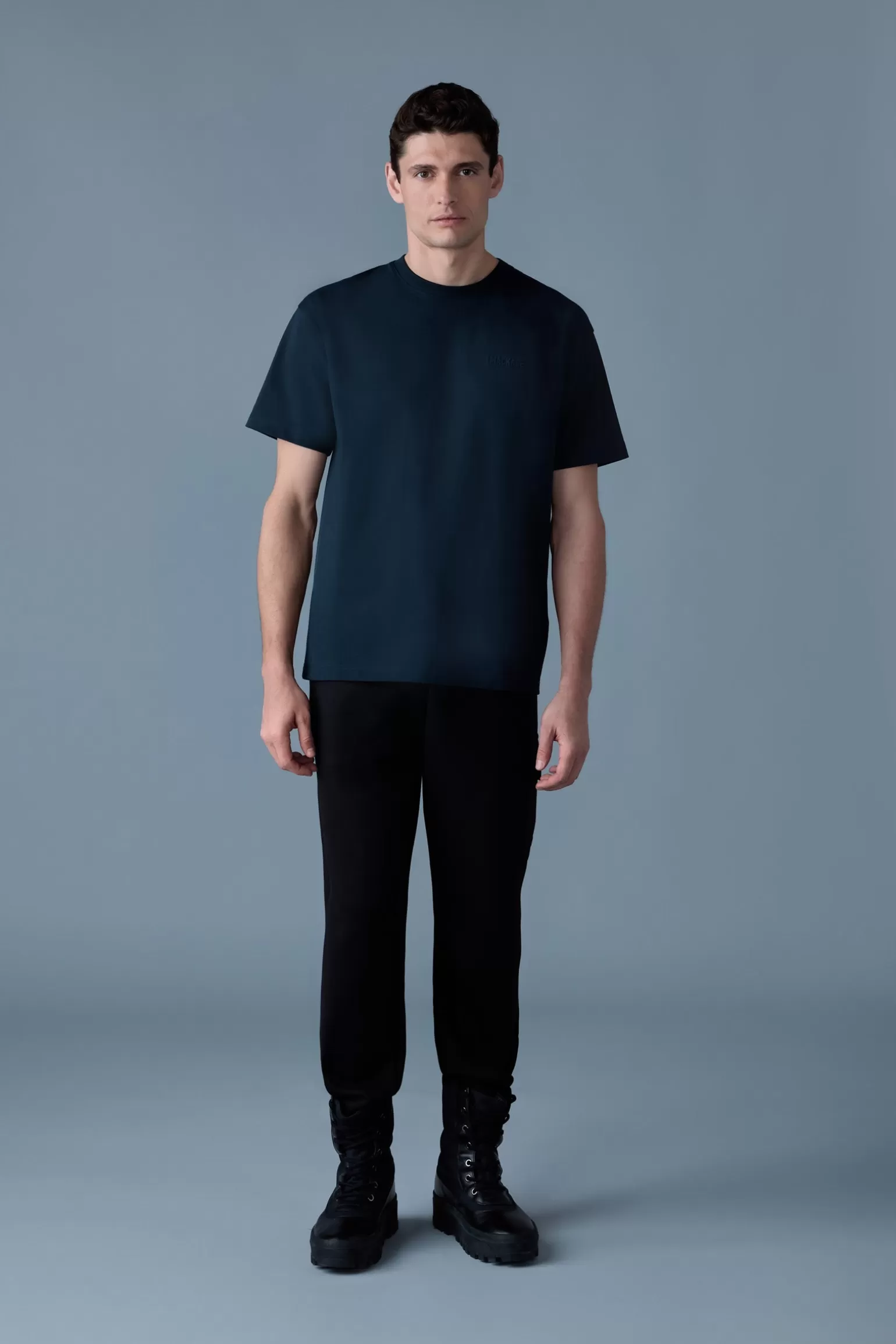 Mackage TEE-R Tee-shirt with silicone logo Navy Discount